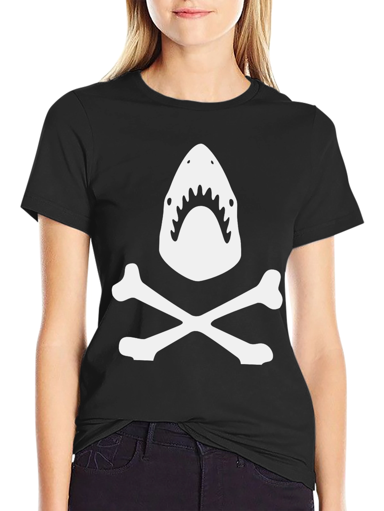 Black Shark Skull T-Shirt view 2