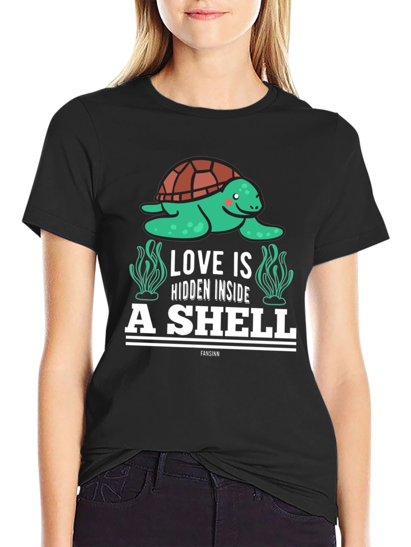 Black Love is Hidden Inside a Shell Black T-Shirt view 2