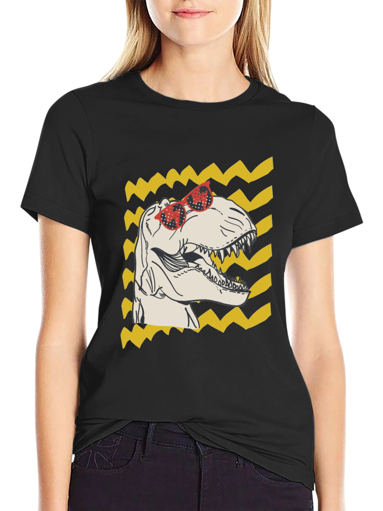 Black Cool Dino T-Shirt view 2