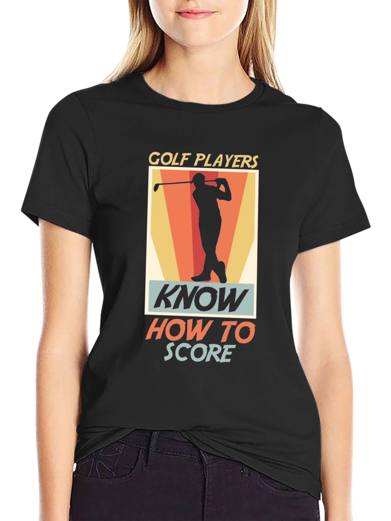 Black Golf Players Know How to Score Graphic T-Shirt view 2