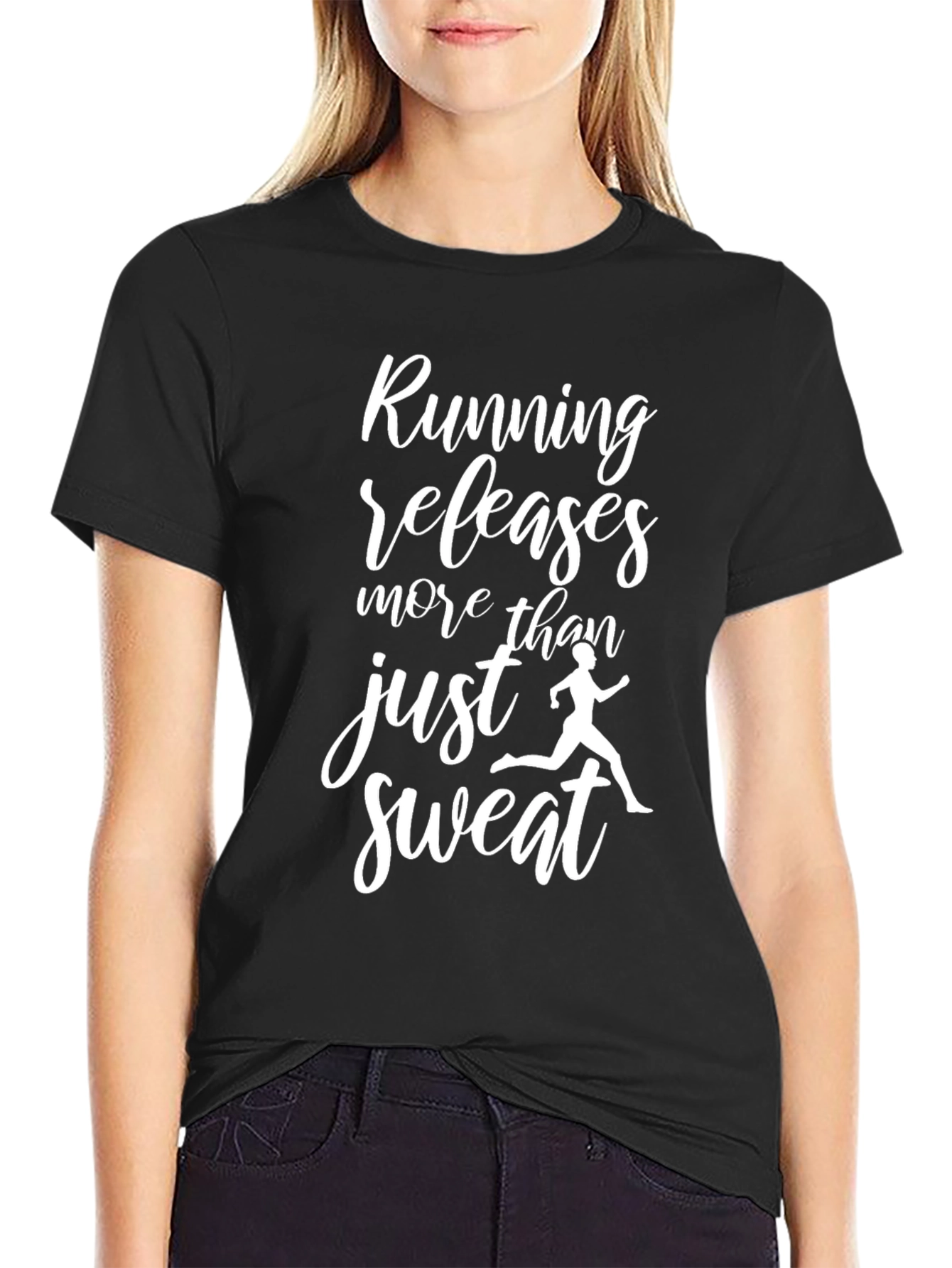 Black Running Releases More Than Sweat Black T-Shirt view 2