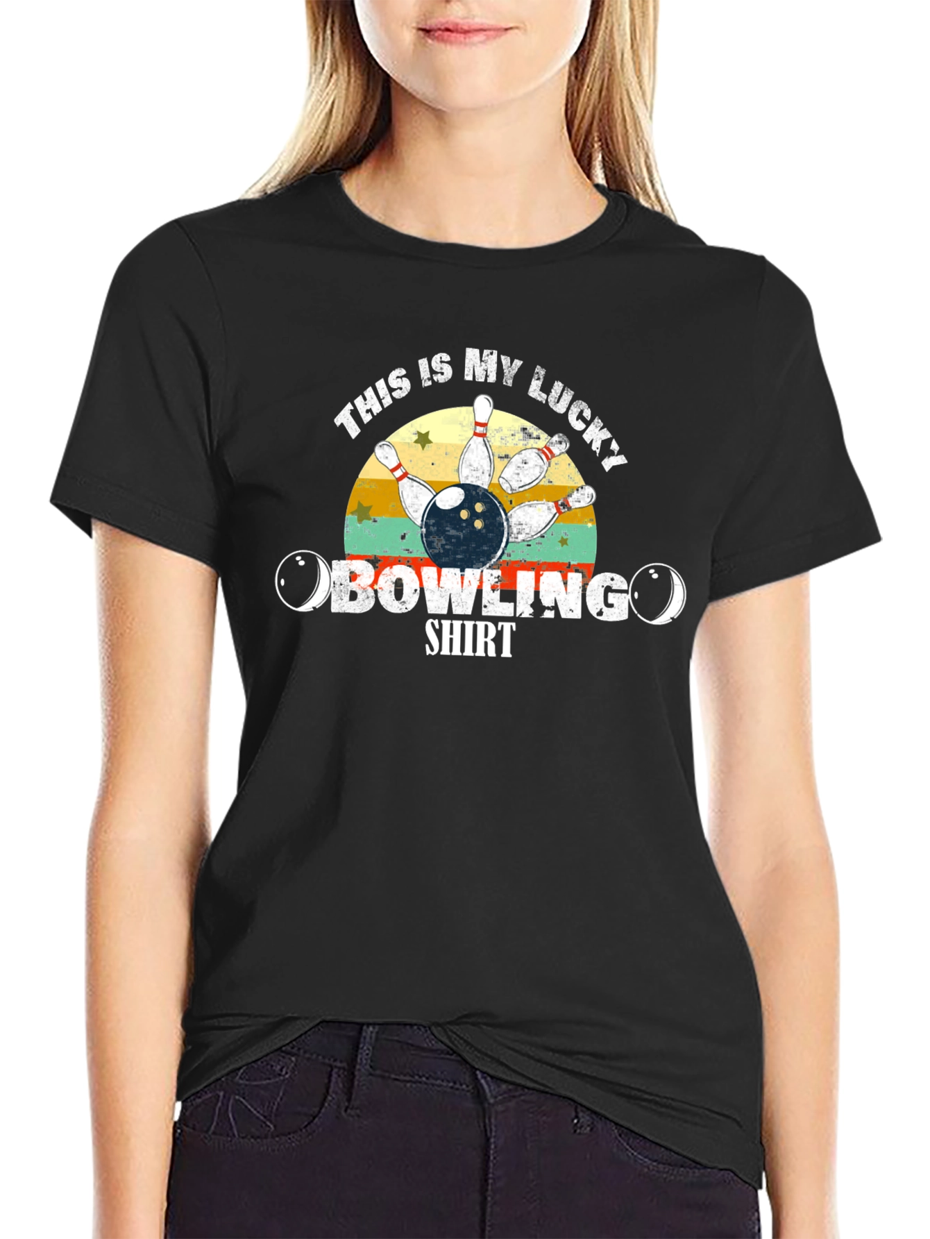 Black Lucky Bowling Shirt view 2