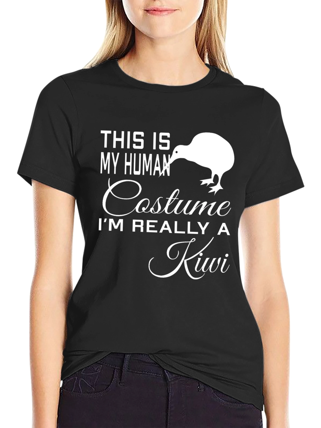 Black Human Costume - Kiwi T-Shirt view 2