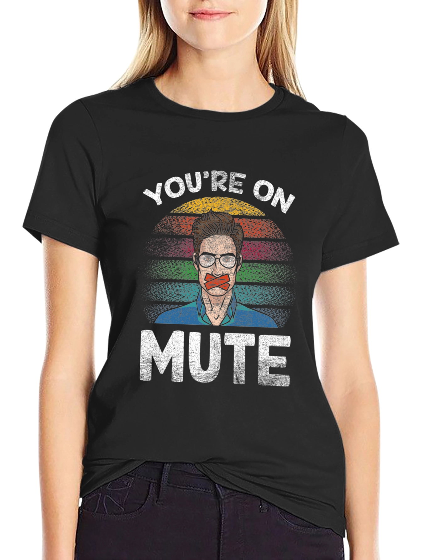 Black You're on Mute Graphic T-Shirt view 2
