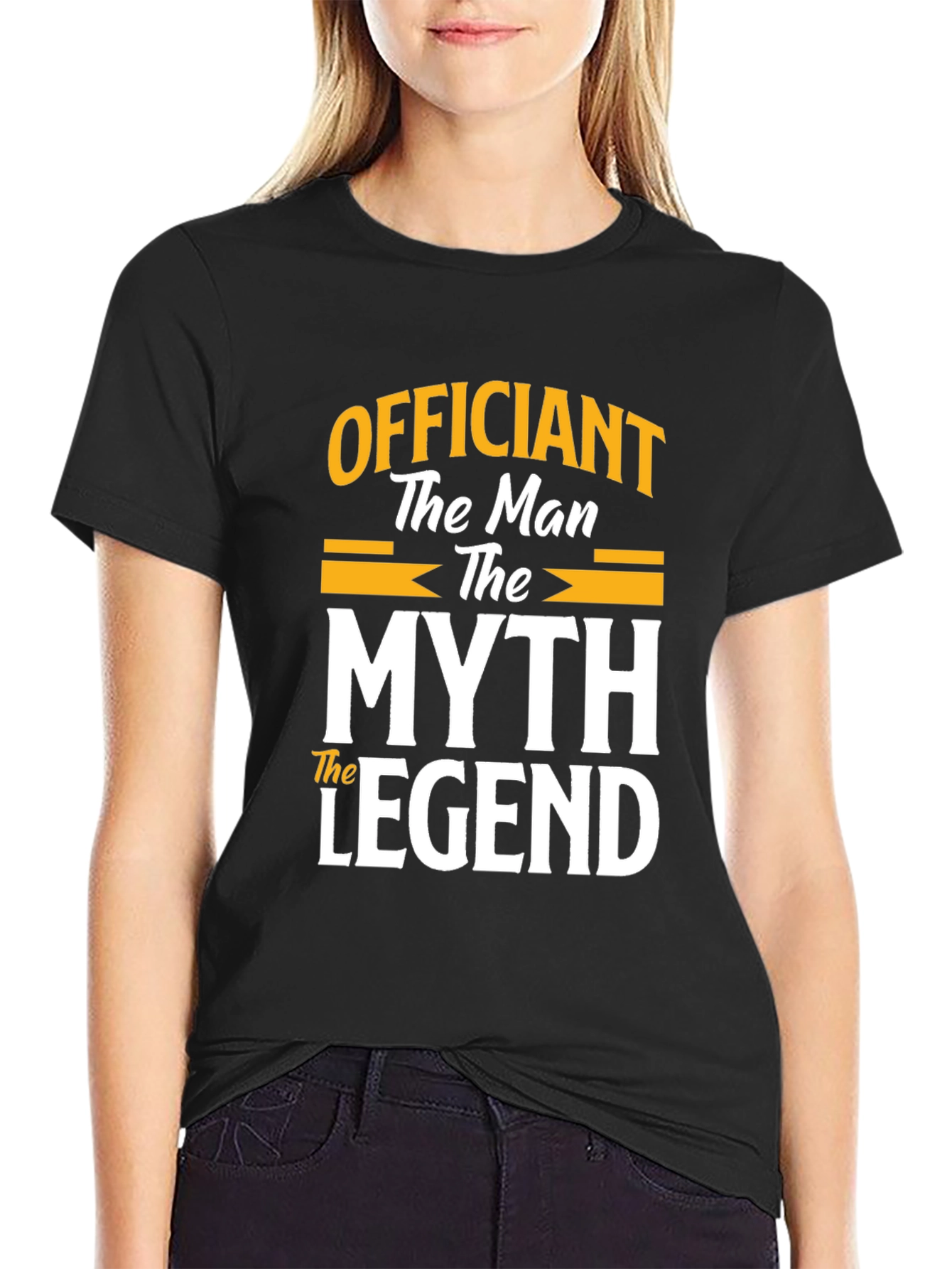 Black Officiant The Man, The Myth, The Legend Graphic Tee view 2