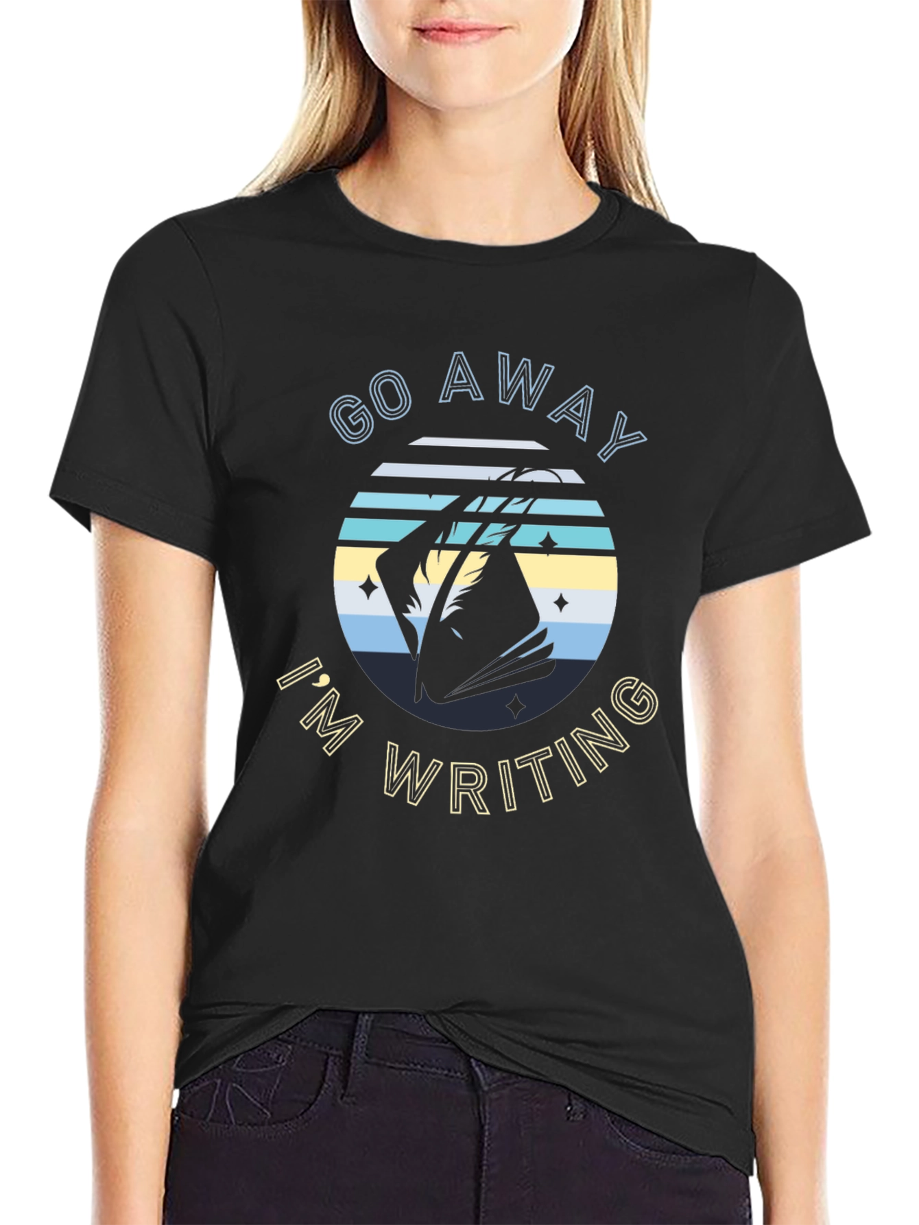 Go Away I'm Writing T-Shirt Novelist Writer Gift - 2