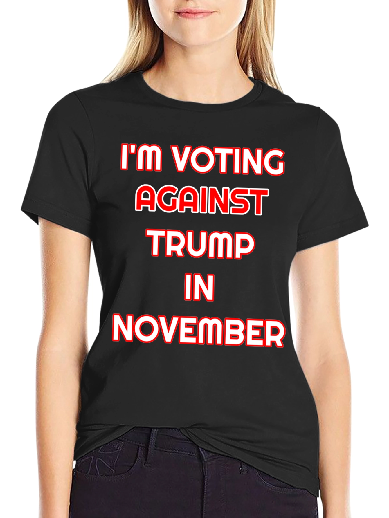 Black Anti-Trump Election T-Shirt view 2