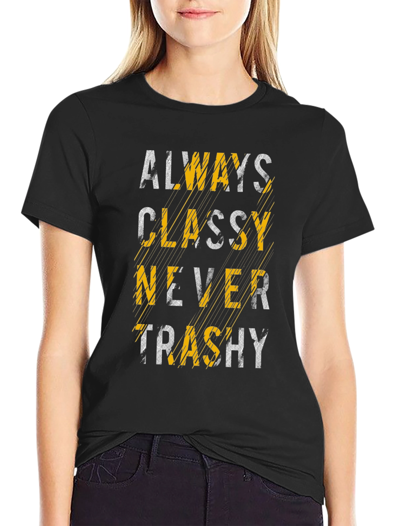 Black Always Classy Graphic T-Shirt view 2