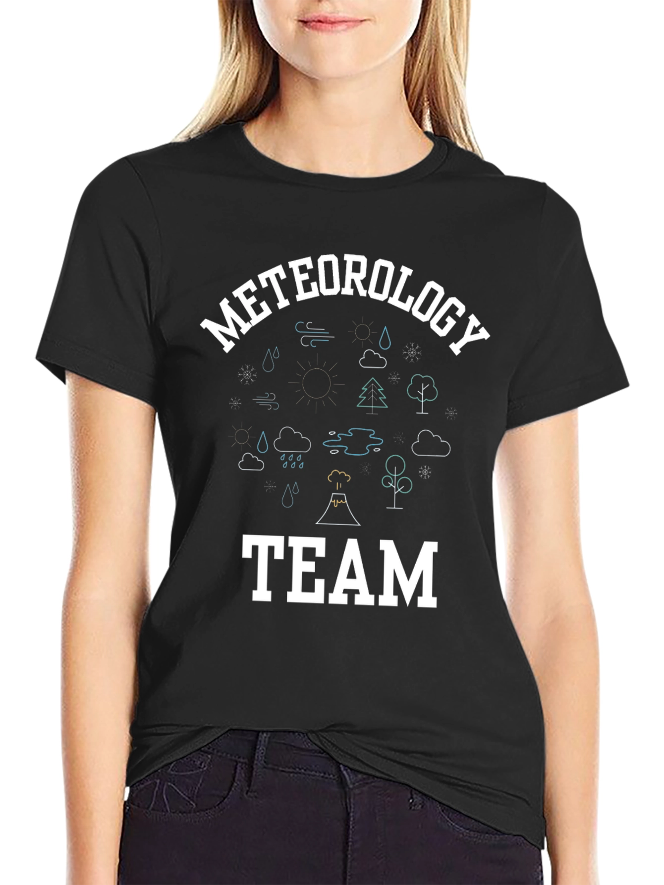 Black Meteorology Team Graphic T-Shirt view 2