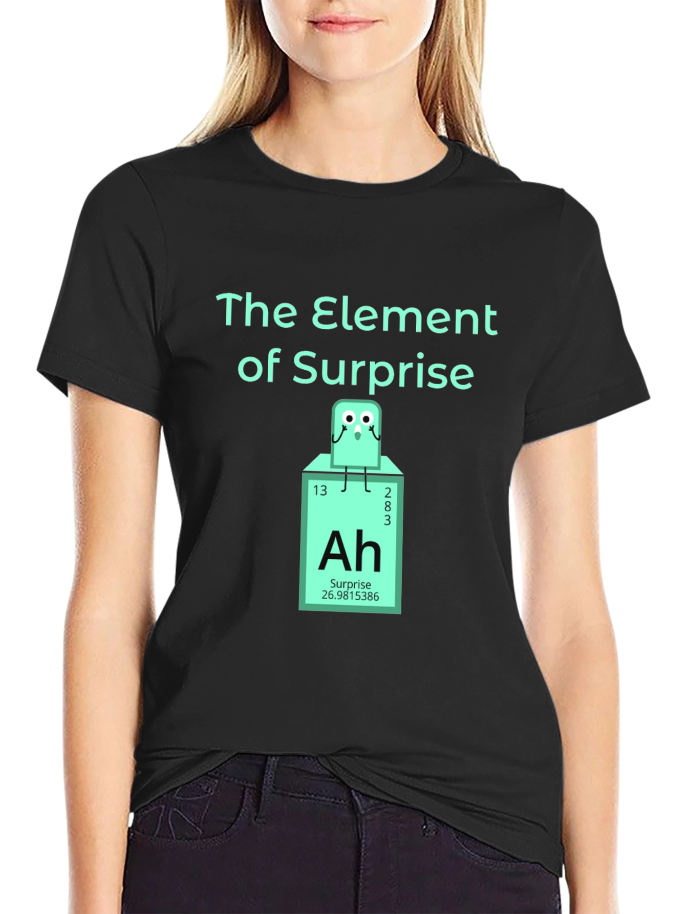 Black Element of Surprise T-Shirt - Chemistry Humor Tee view 2