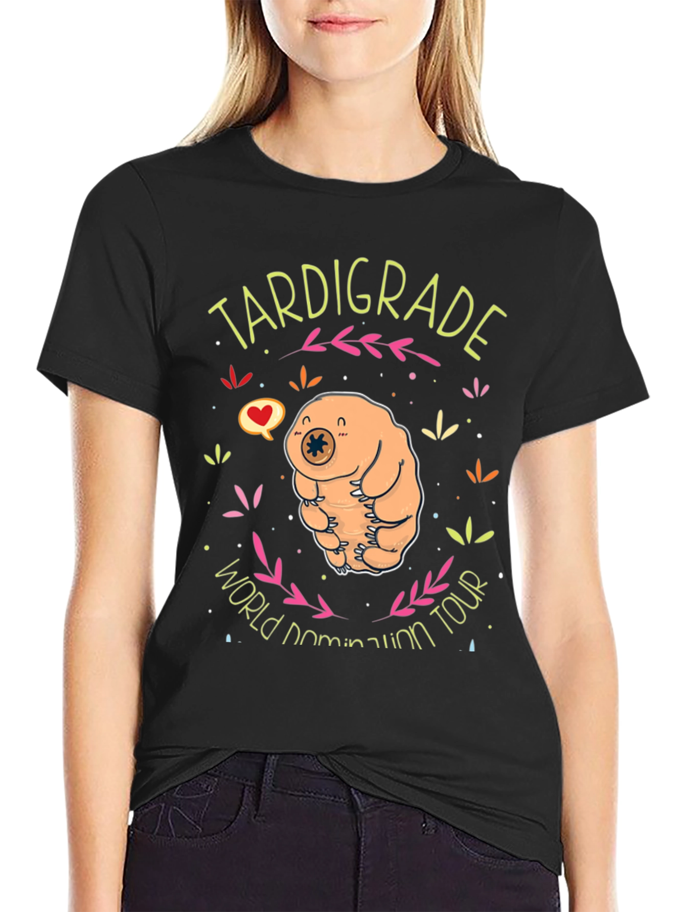 Black Tardigrade World Domination Tour Black T-Shirt view 2