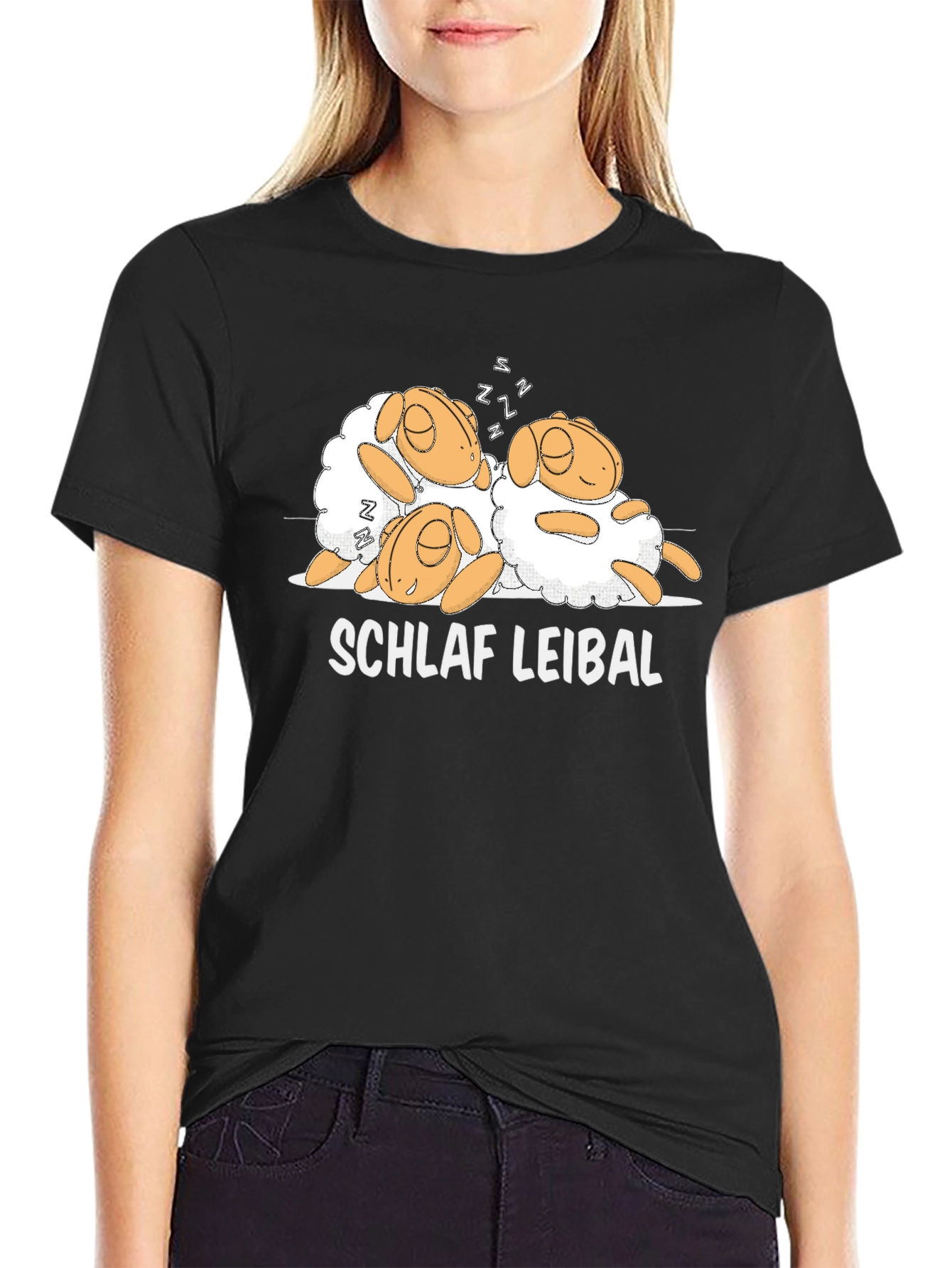 Black Schlaf Leibal Sheep T-Shirt view 2