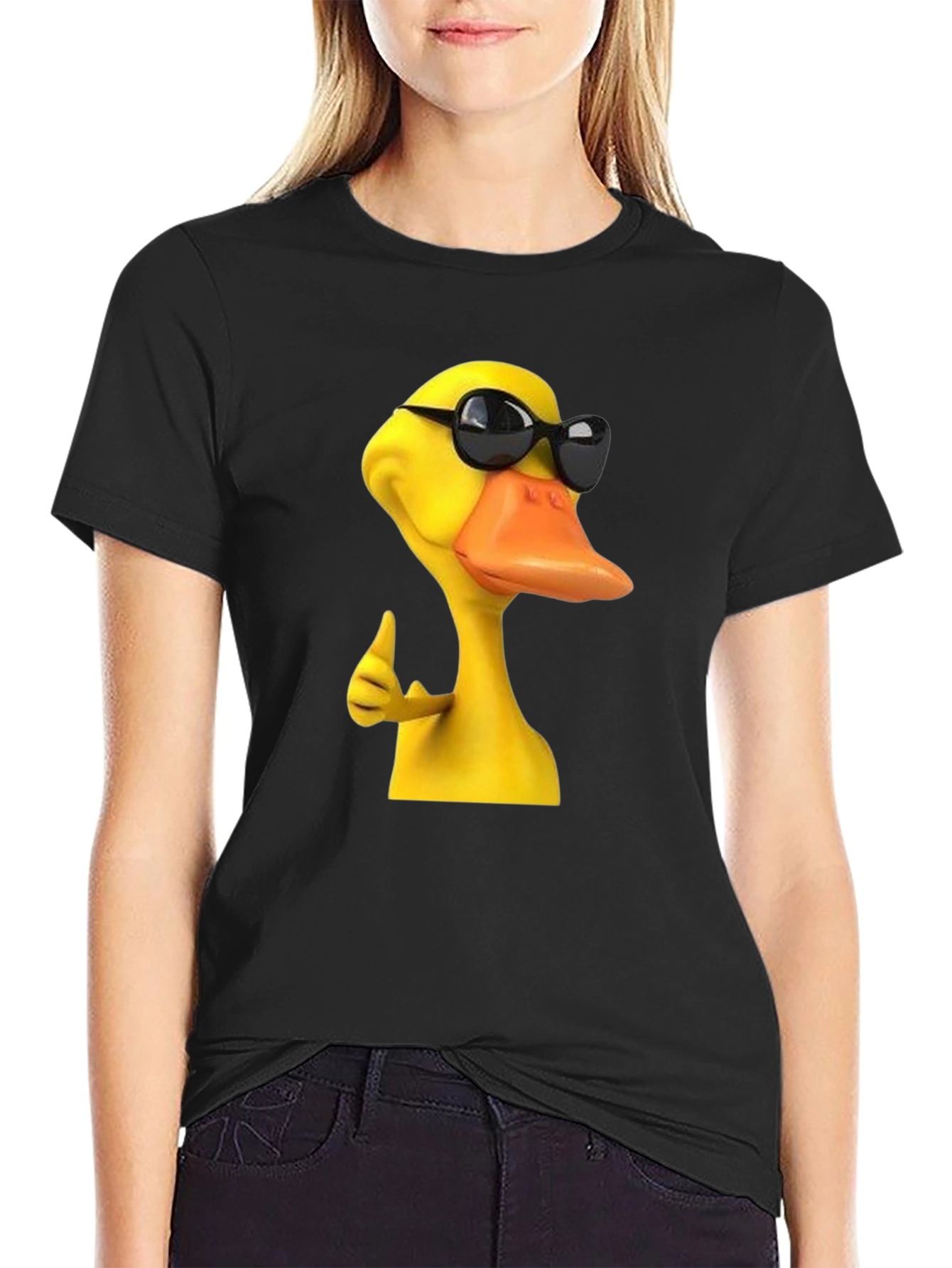 Black Cool Duck Graphic T-Shirt - Men's Black Tee view 2