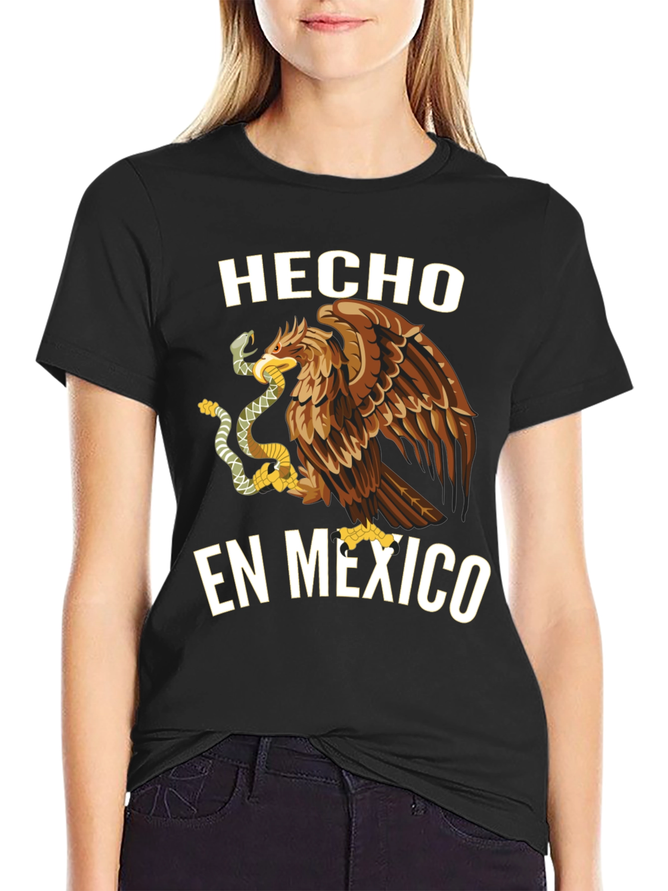 Black Hecho en Mexico Graphic T-Shirt view 2