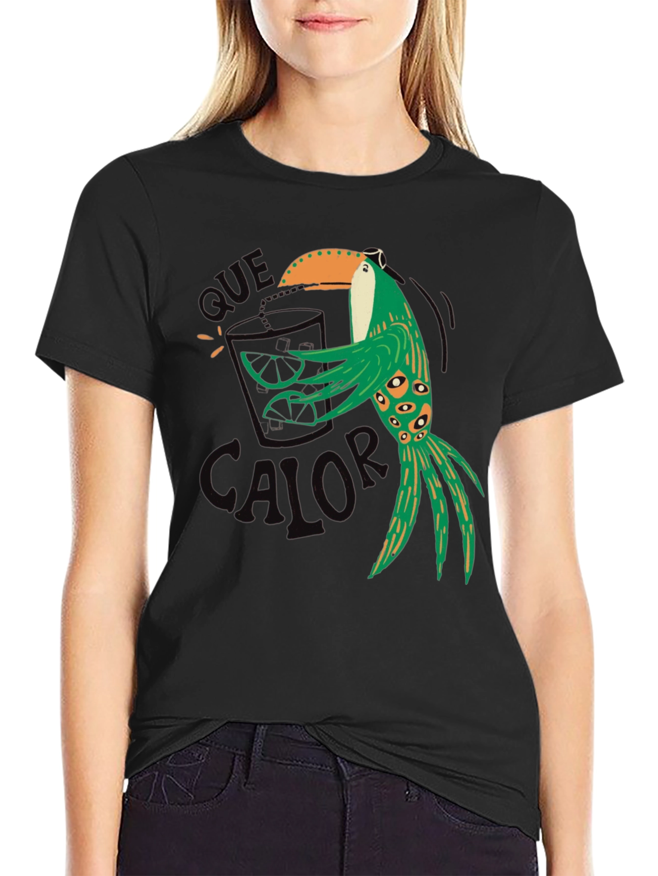 Black Tropical Toucan T-Shirt - Que Calor! view 2