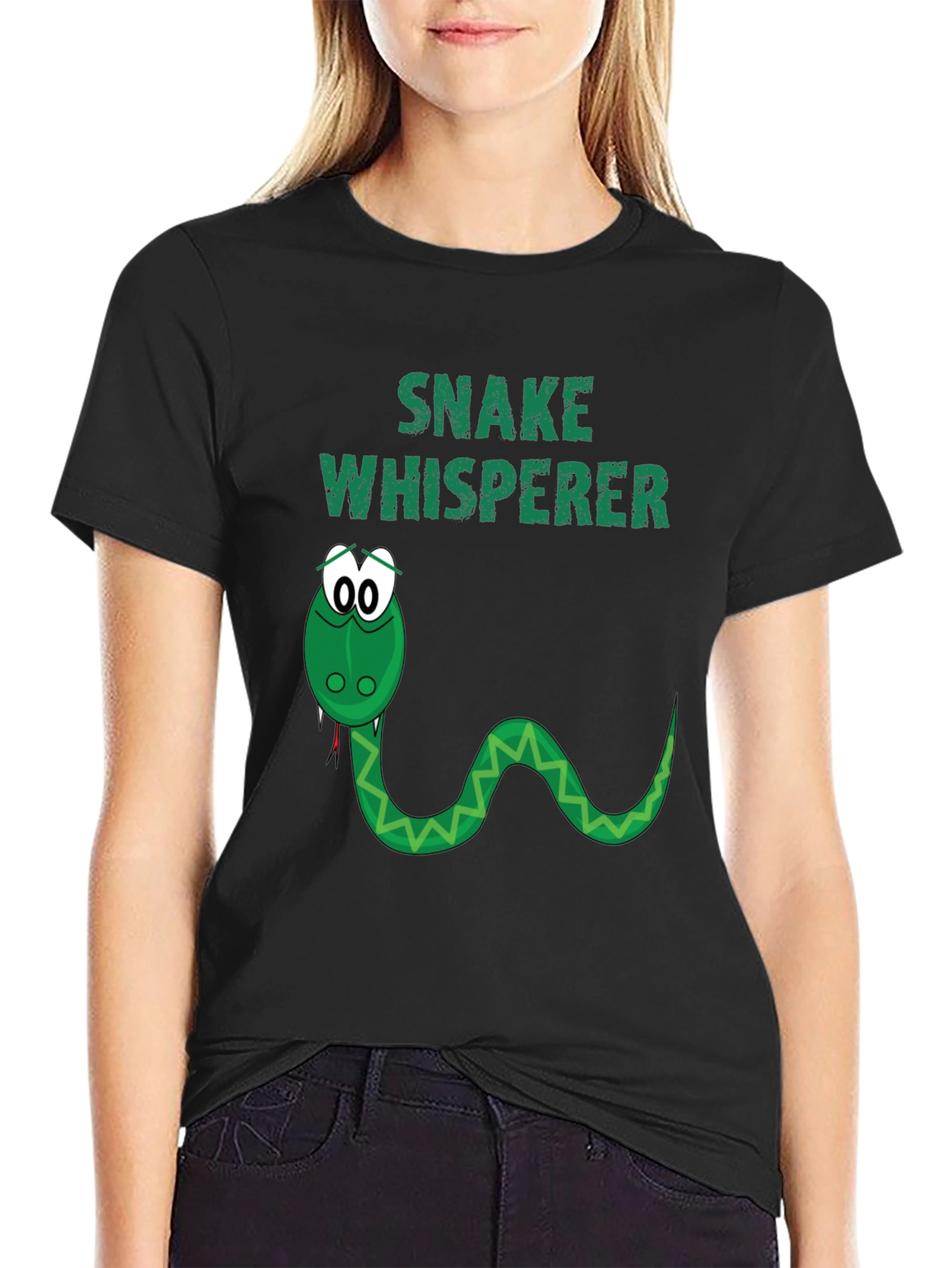 Black Snake Whisperer Graphic T-Shirt view 2