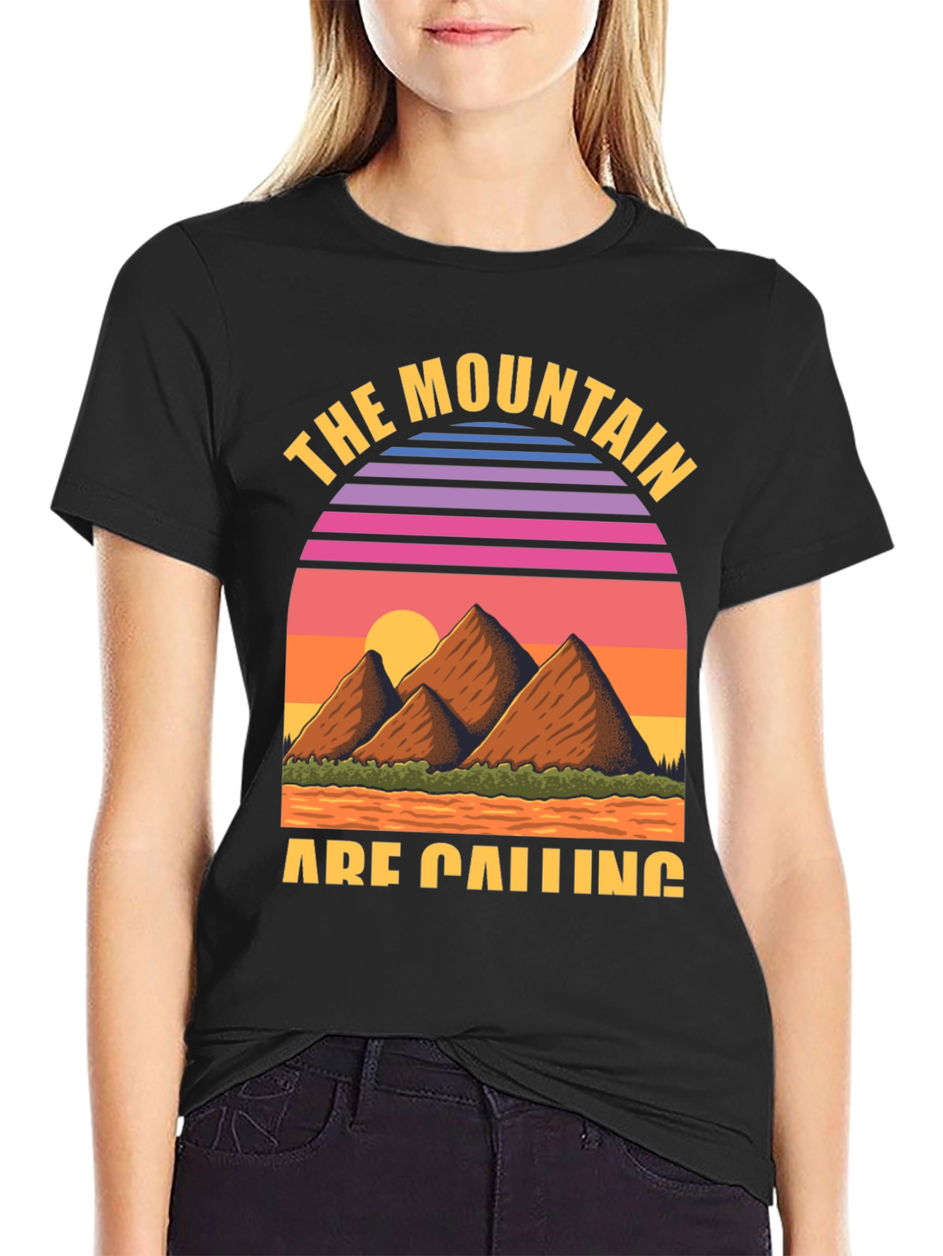 Black Mountain Calling Retro Graphic Tee view 2