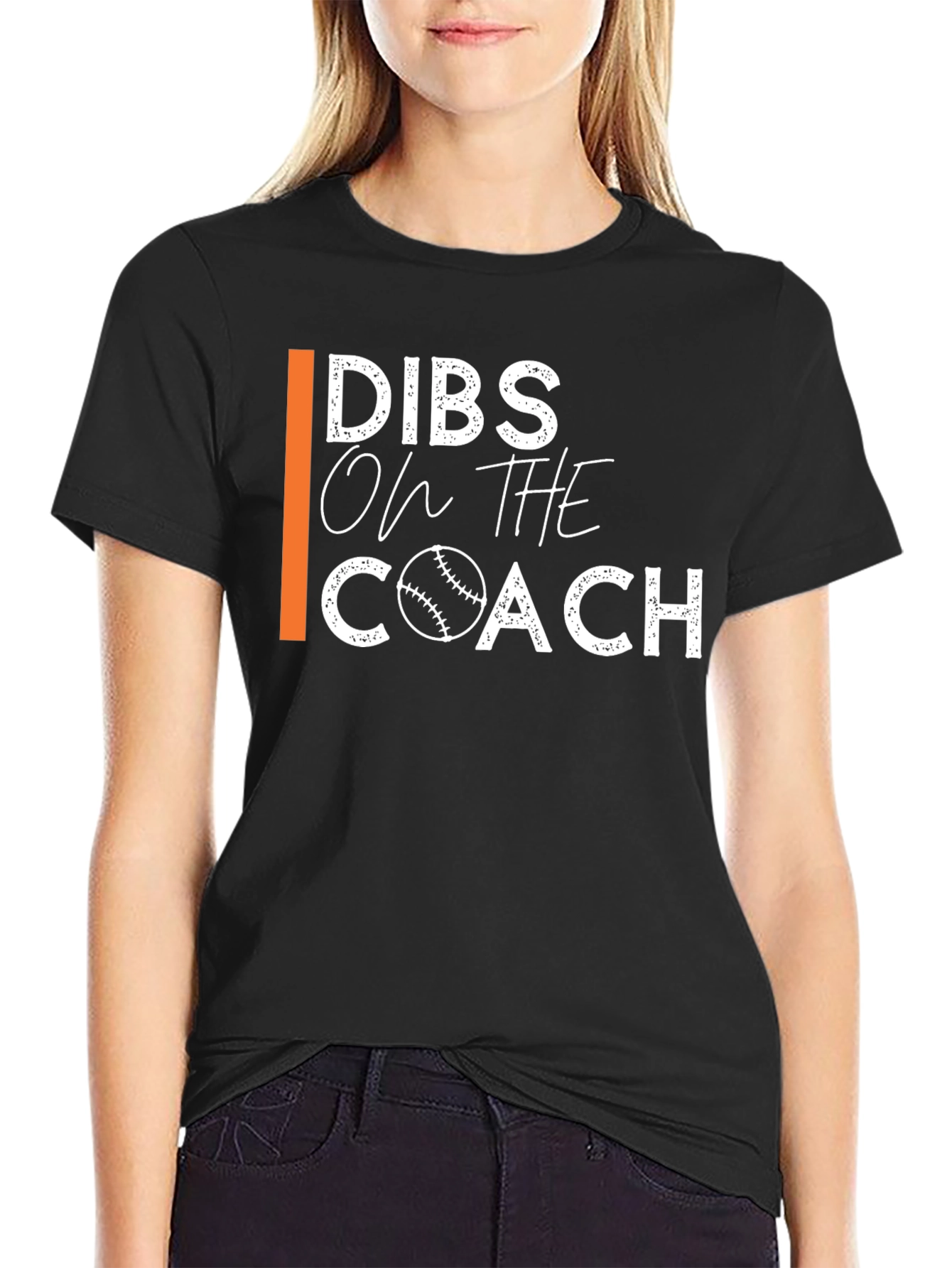 Black Dibs On The Coach Baseball T-Shirt view 2