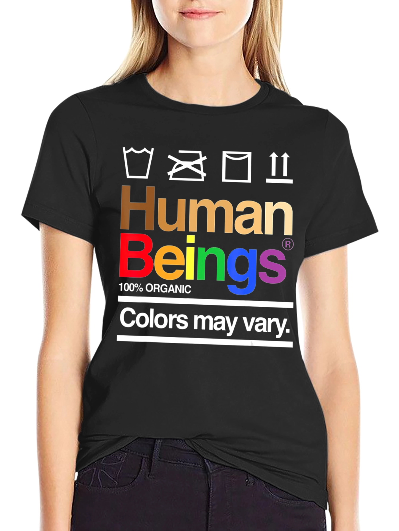 Black Human Beings Organic Pride T-Shirt view 2