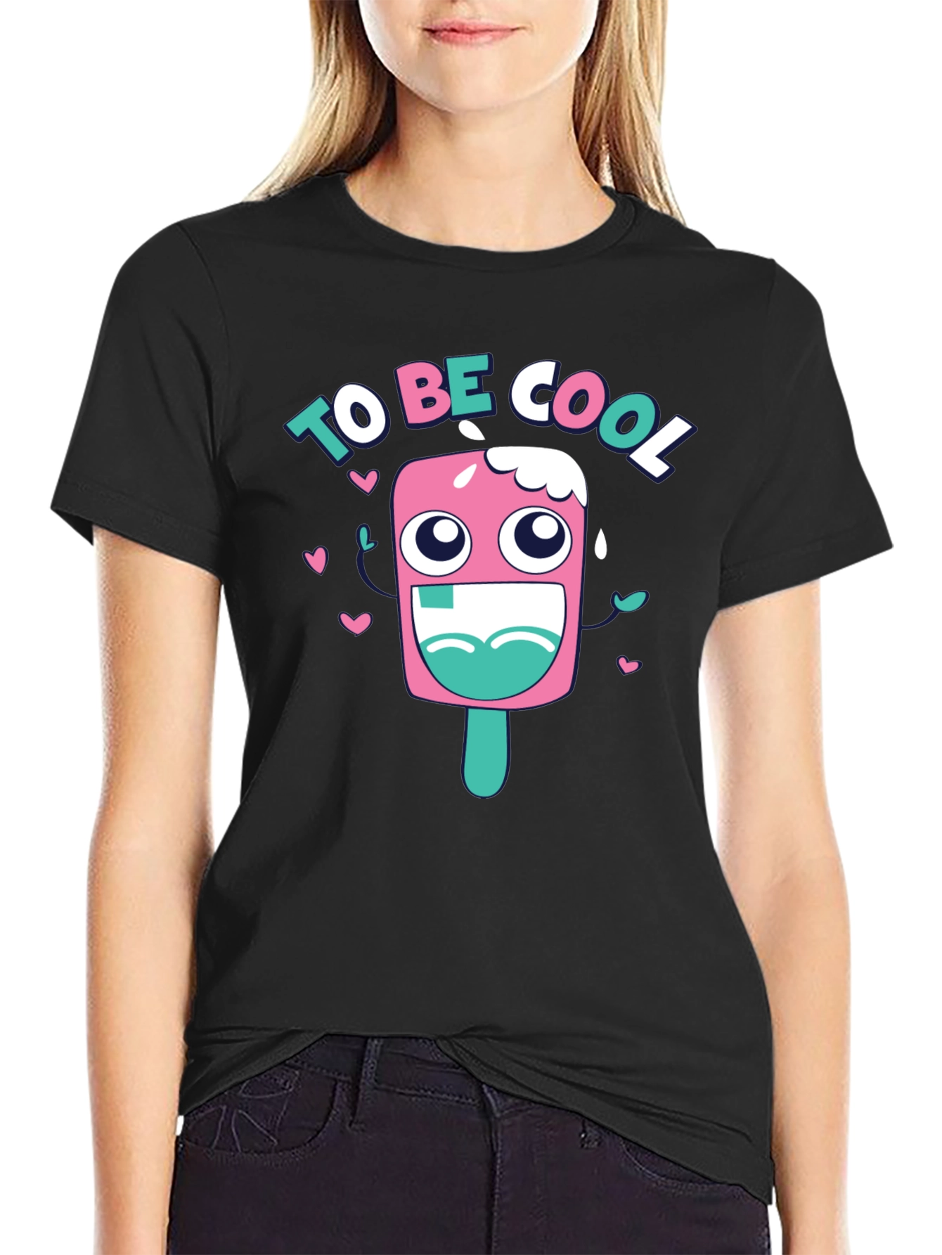 Black Cool Popsicle Graphic T-Shirt view 2