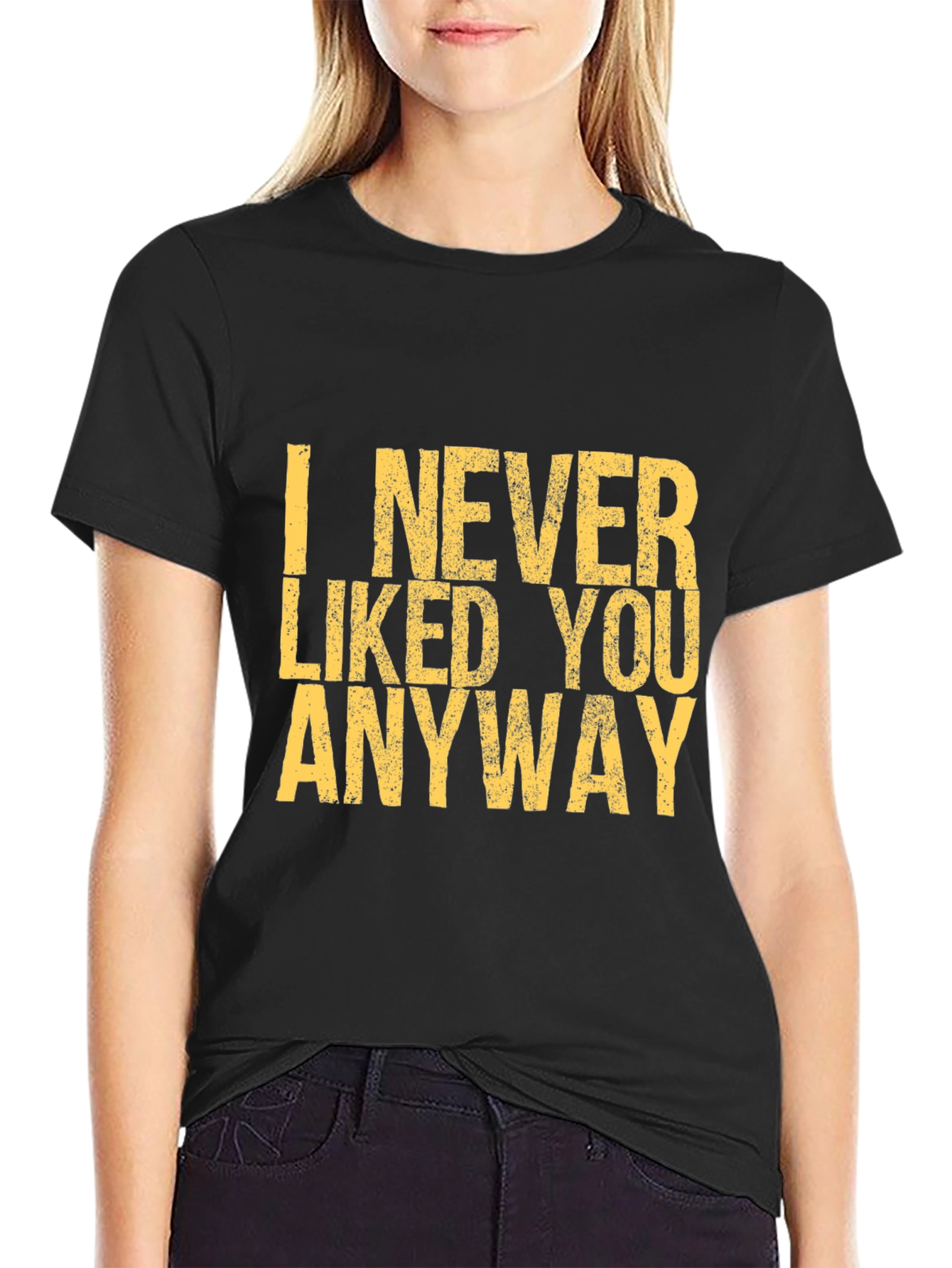 Black I Never Liked You Anyway Graphic Tee view 2