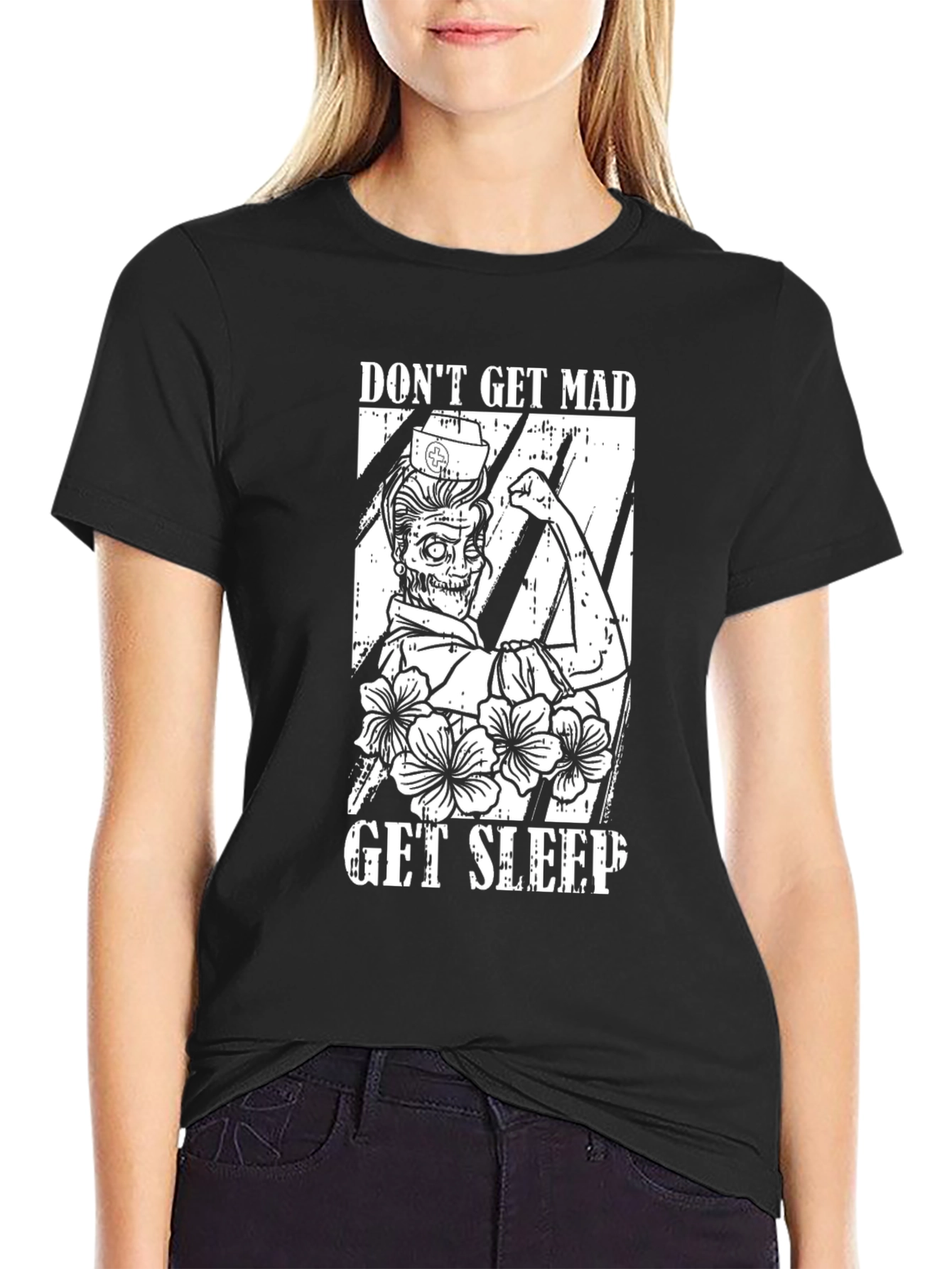 Black Don't Get Mad, Get Sleep Graphic Tee view 2