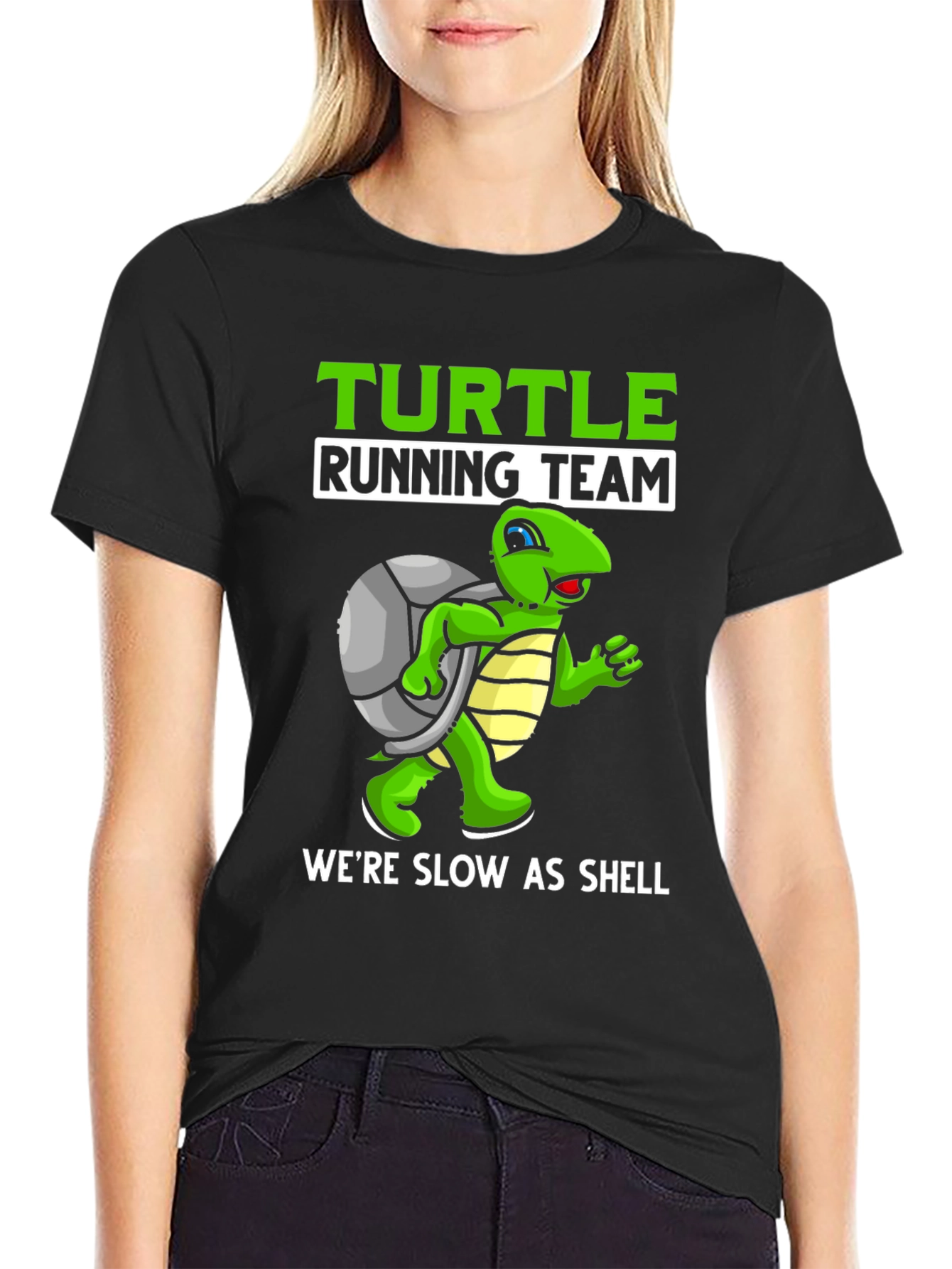 Black Turtle Running Team T-Shirt - Slow as Shell! view 2