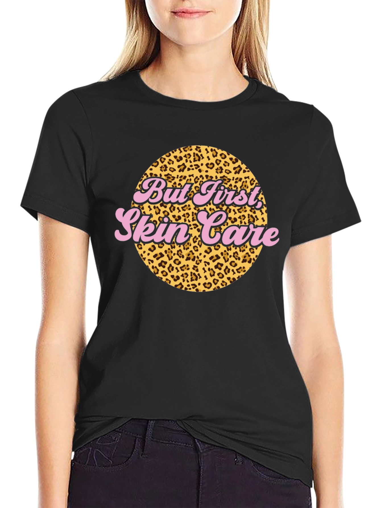 But First, Skin Care Leopard Print T-Shirt - 2