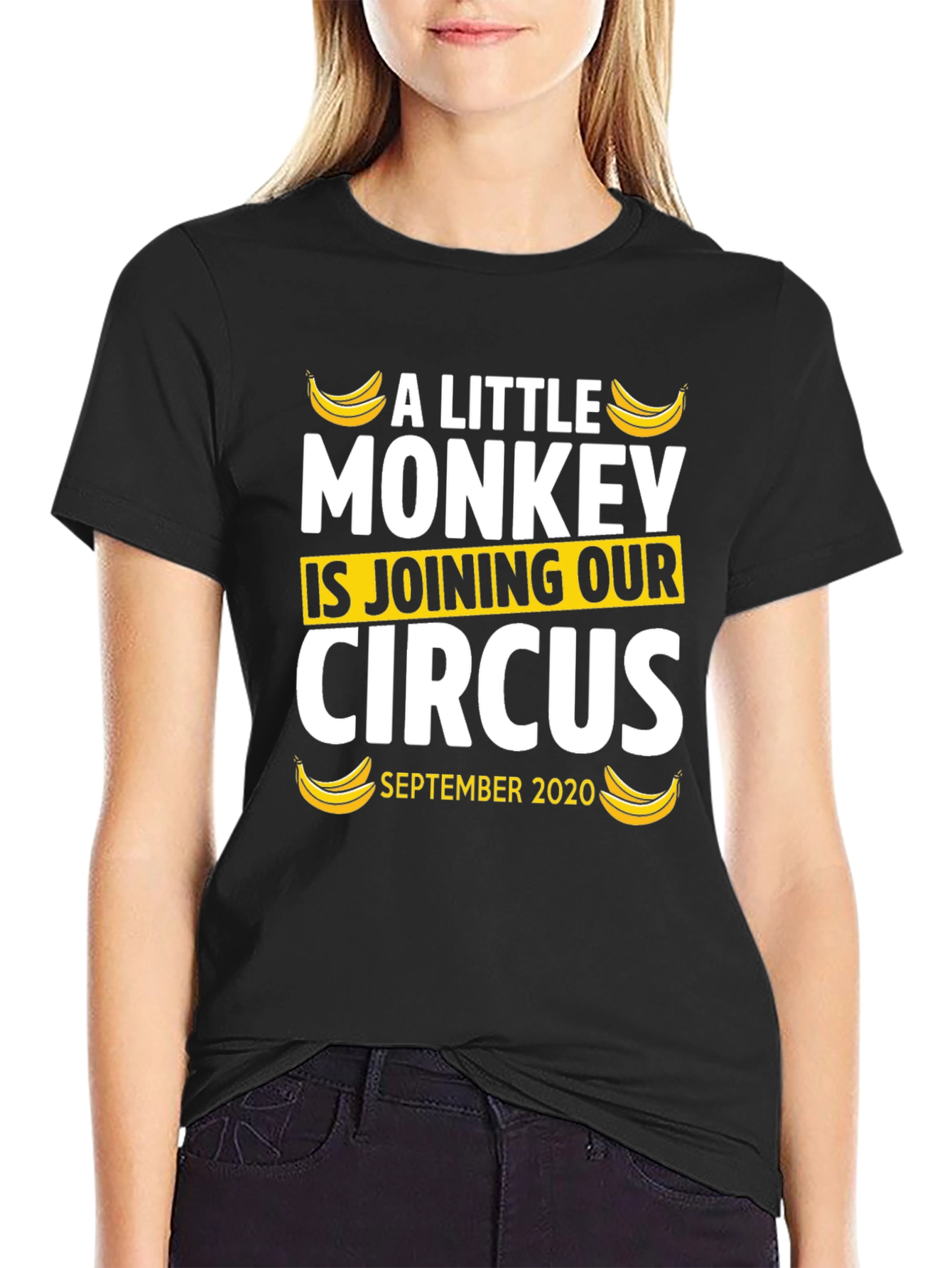 Black A Little Monkey Joining Our Circus T-Shirt - September 2020 view 2