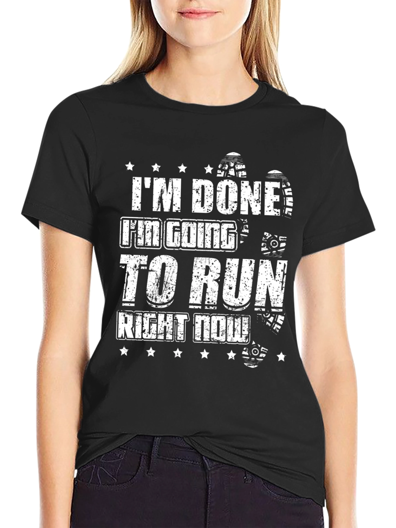 Black I'm Done I'm Going to Run T-Shirt view 2