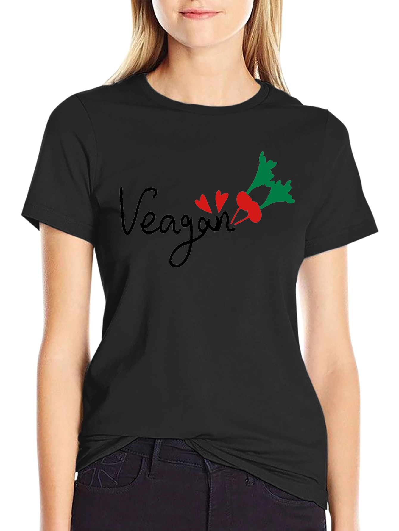 Vegan Beet Heart Graphic Tee - 2