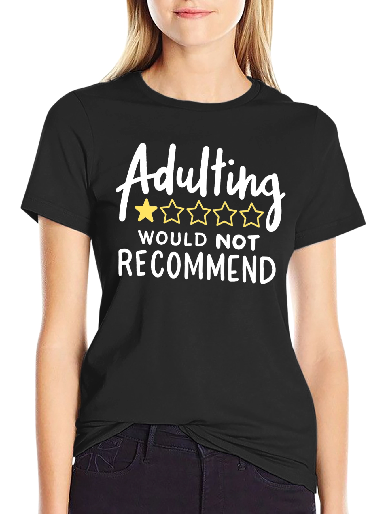 Black Adulting Would Not Recommend Graphic Tee view 2