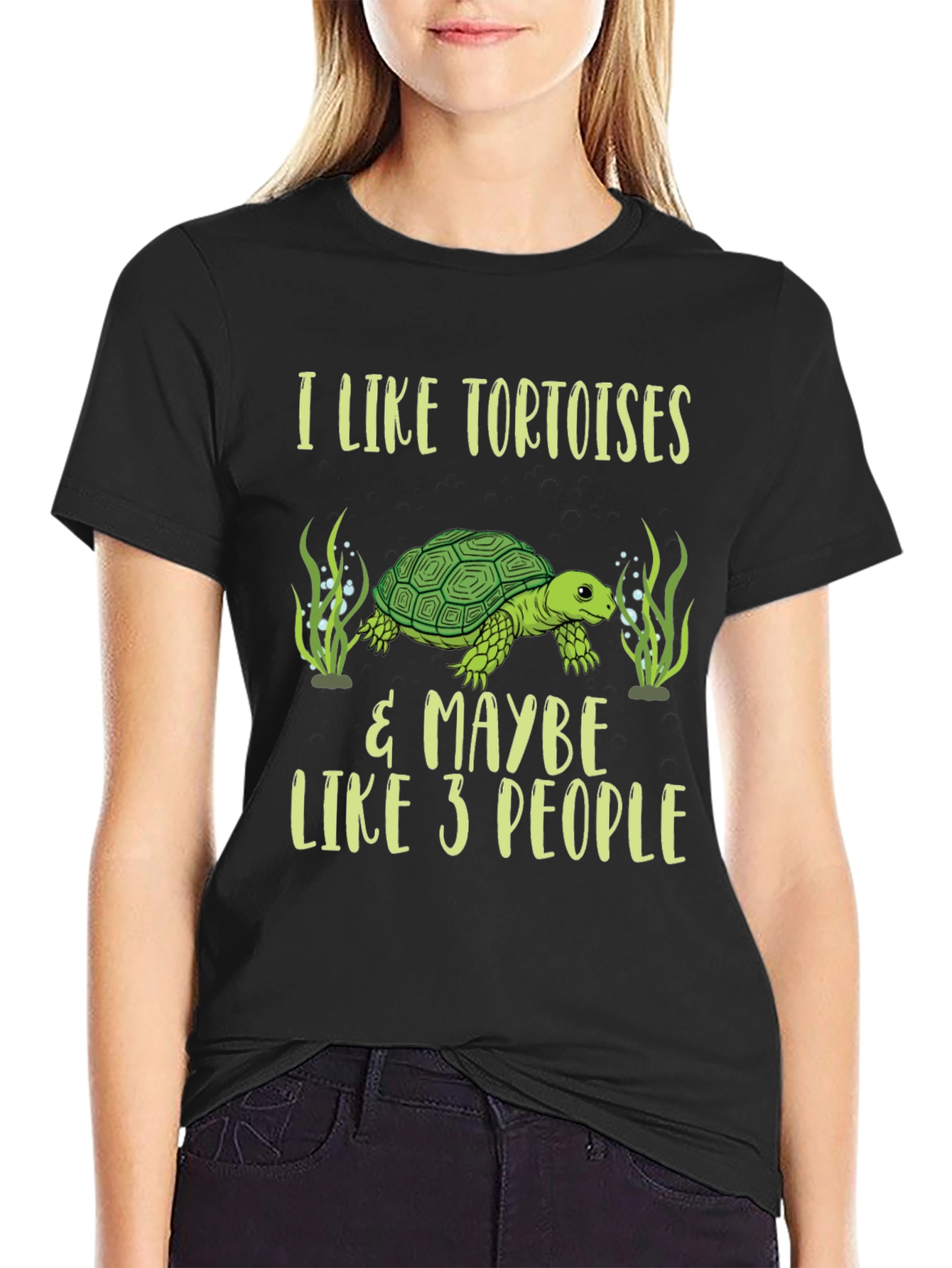 Black Tortoise Lover Graphic T-Shirt view 2