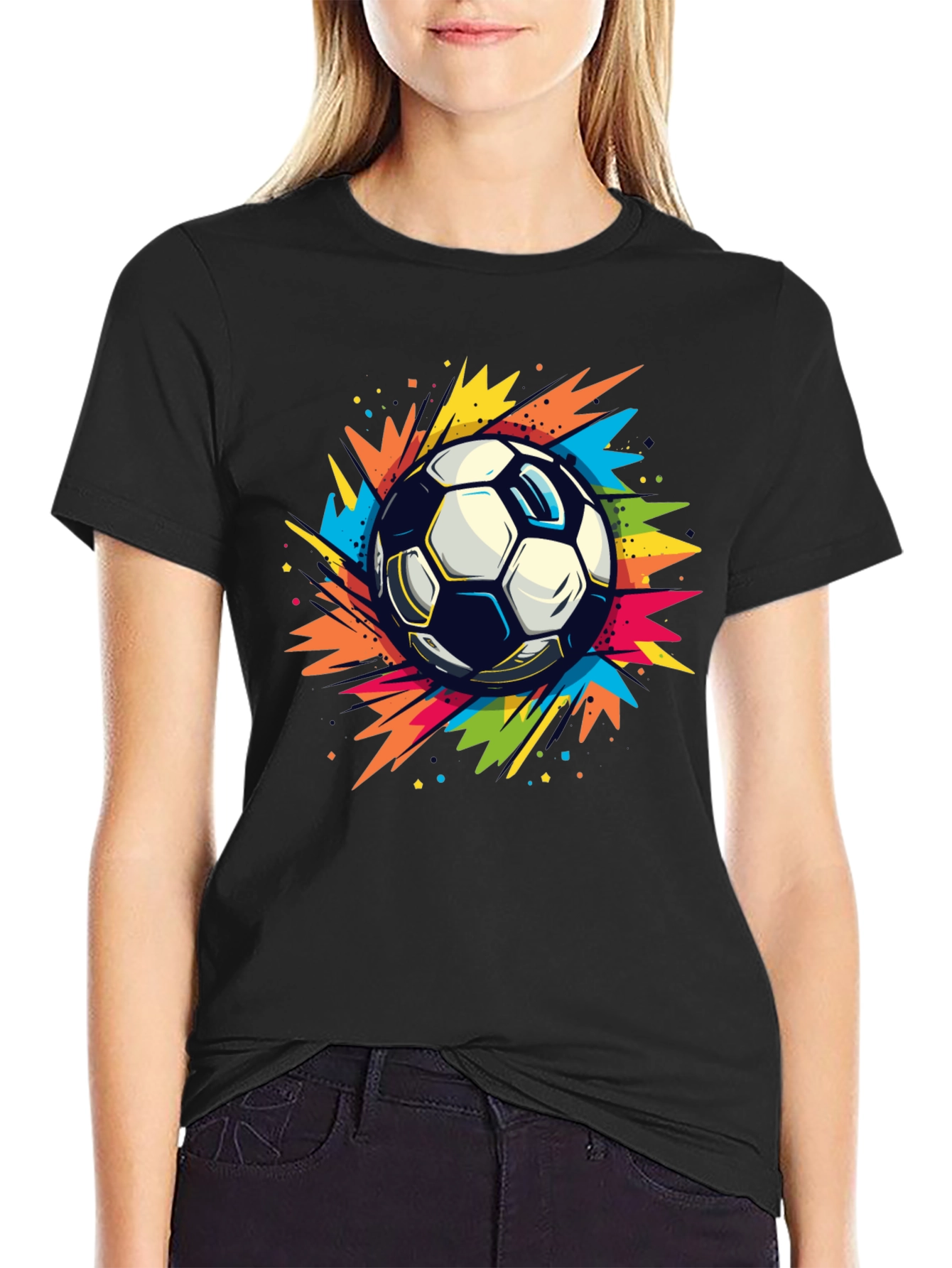 Black Soccer Blast T-Shirt view 2