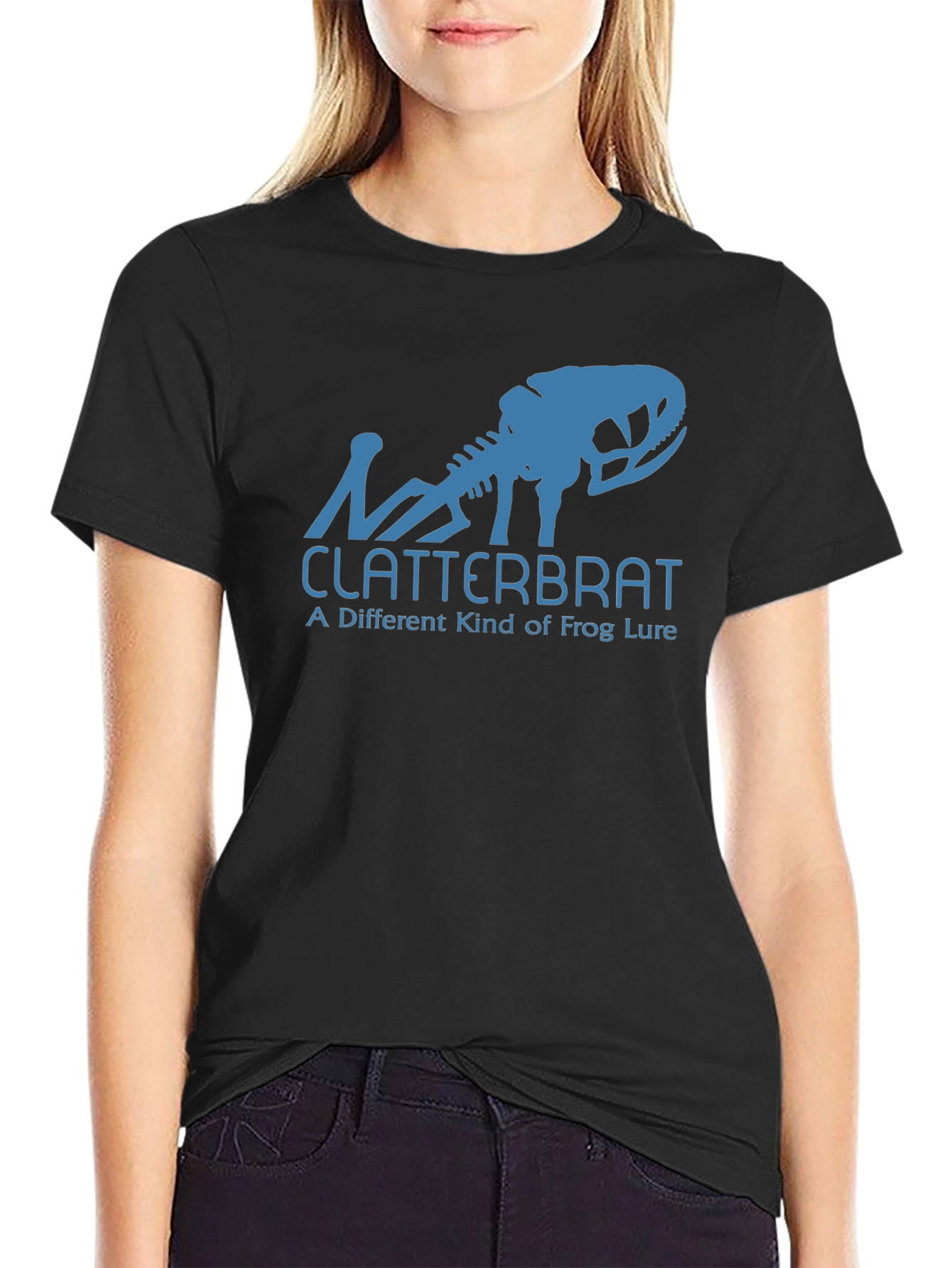Black Clatterbrat Frog Lure Graphic Tee view 2