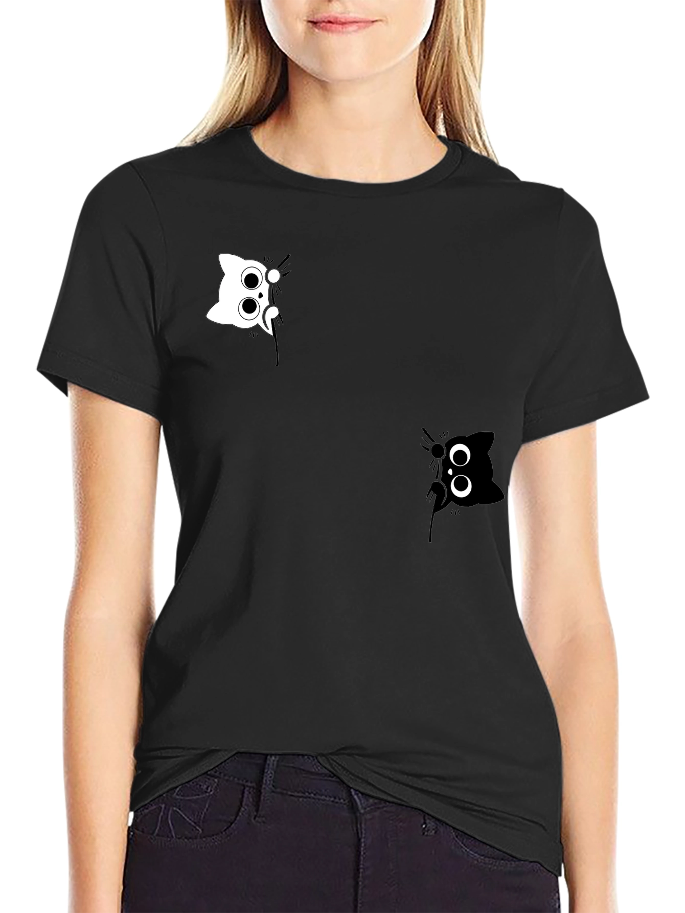 Black Black Cat Peekaboo Graphic Tee view 2