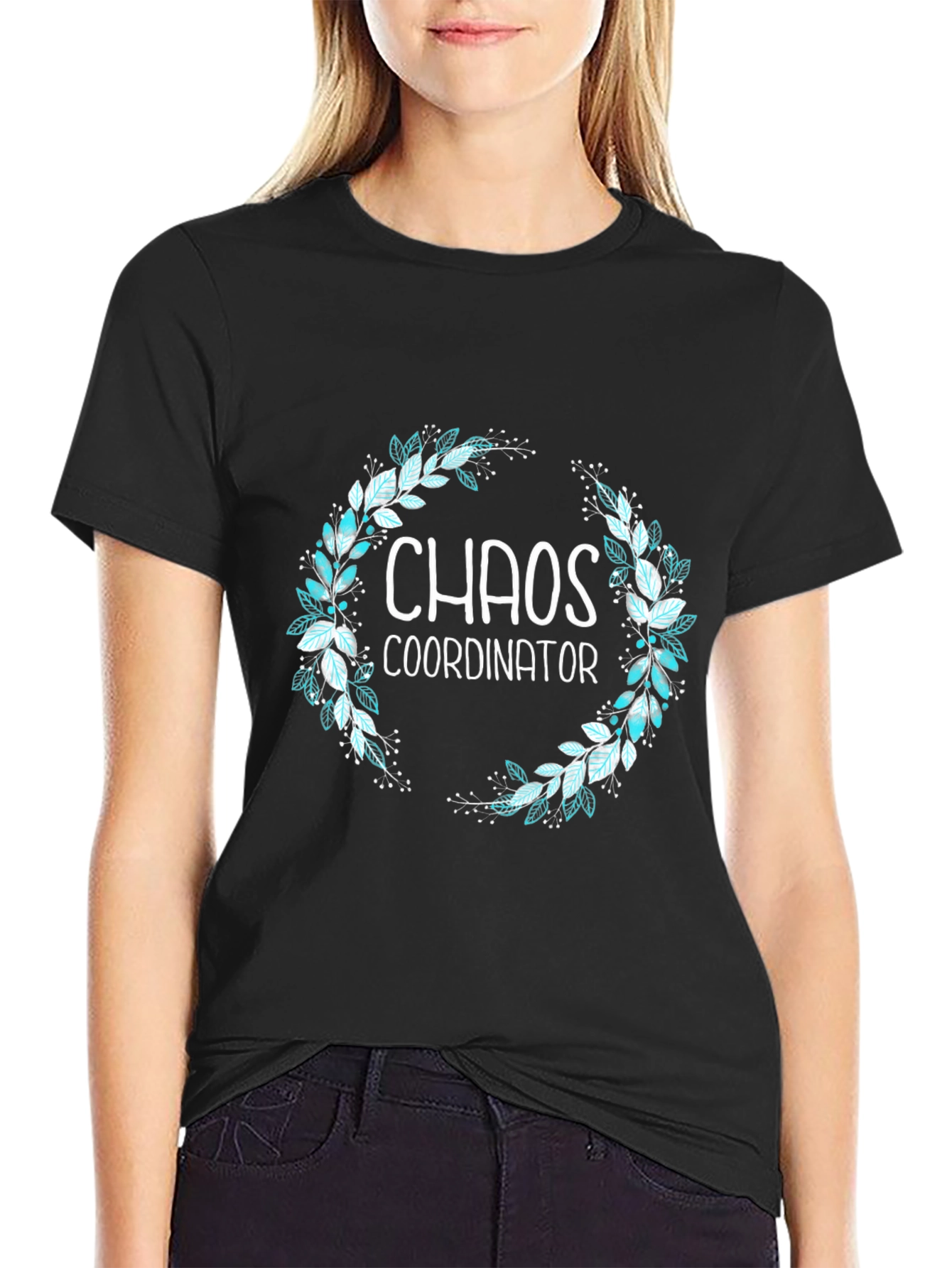Black Chaos Coordinator T-Shirt - Funny Graphic Tee view 2