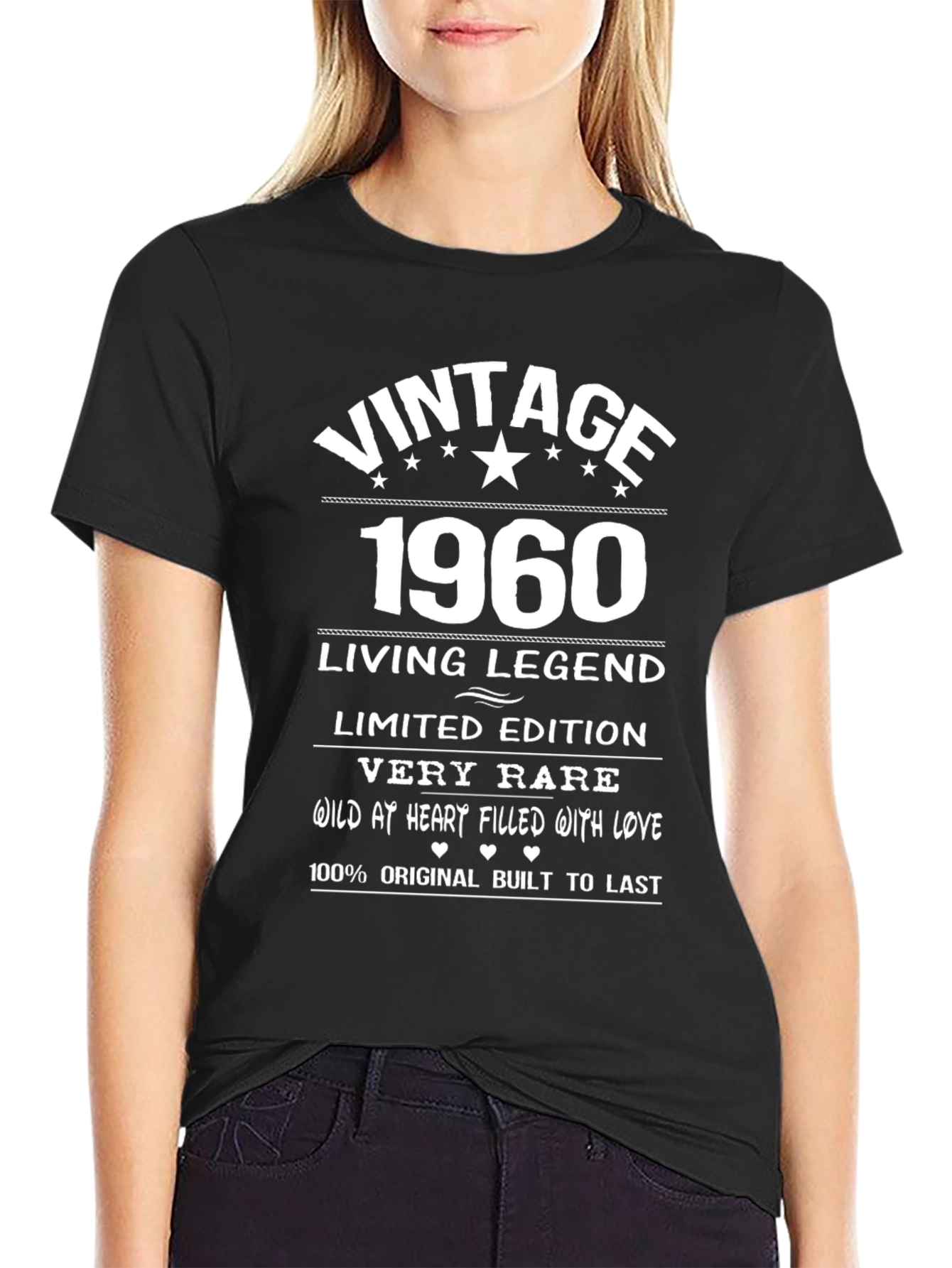 Black Vintage 1960 Living Legend Graphic T-Shirt view 2