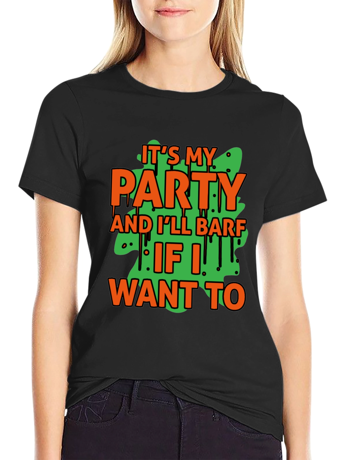 Black It's My Party T-Shirt view 2