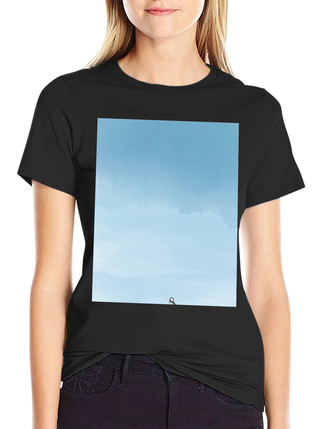 Black Sky View Graphic Tee - Soft Cotton Blend view 2