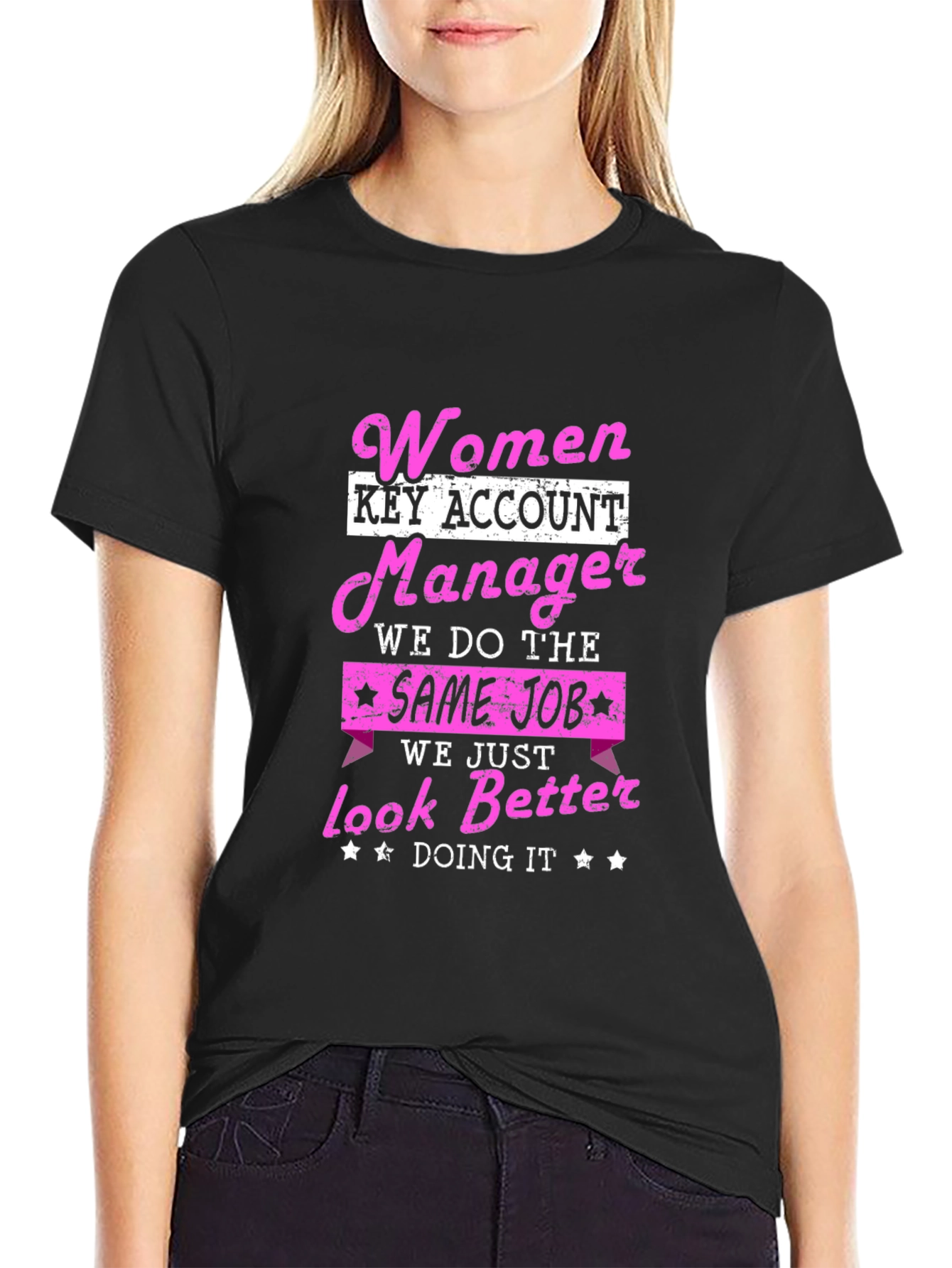 Black Women Key Account Manager T-Shirt view 2