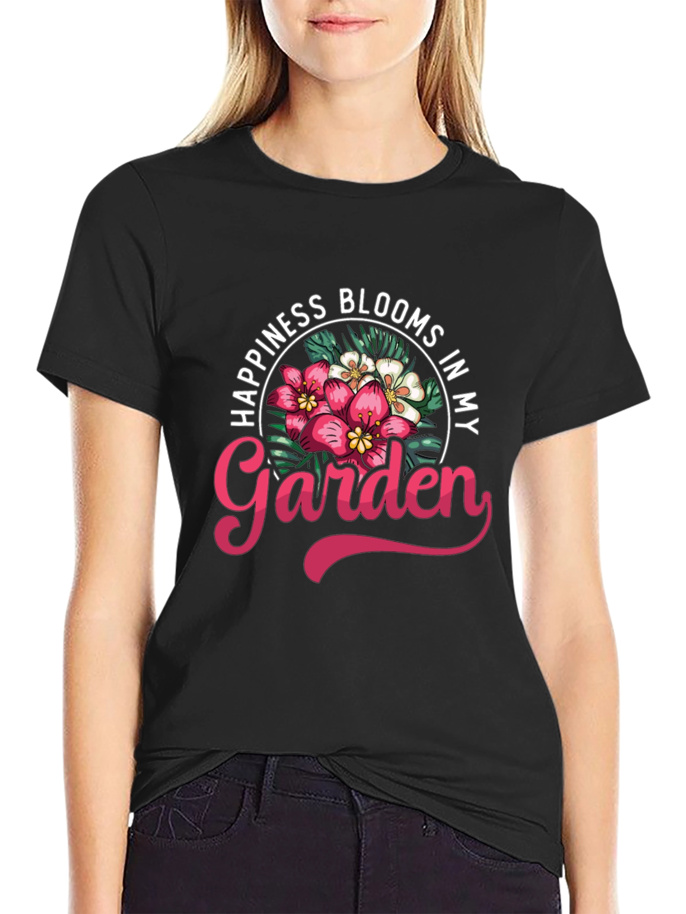 Happiness Blooms in my Garden T-Shirt - 2