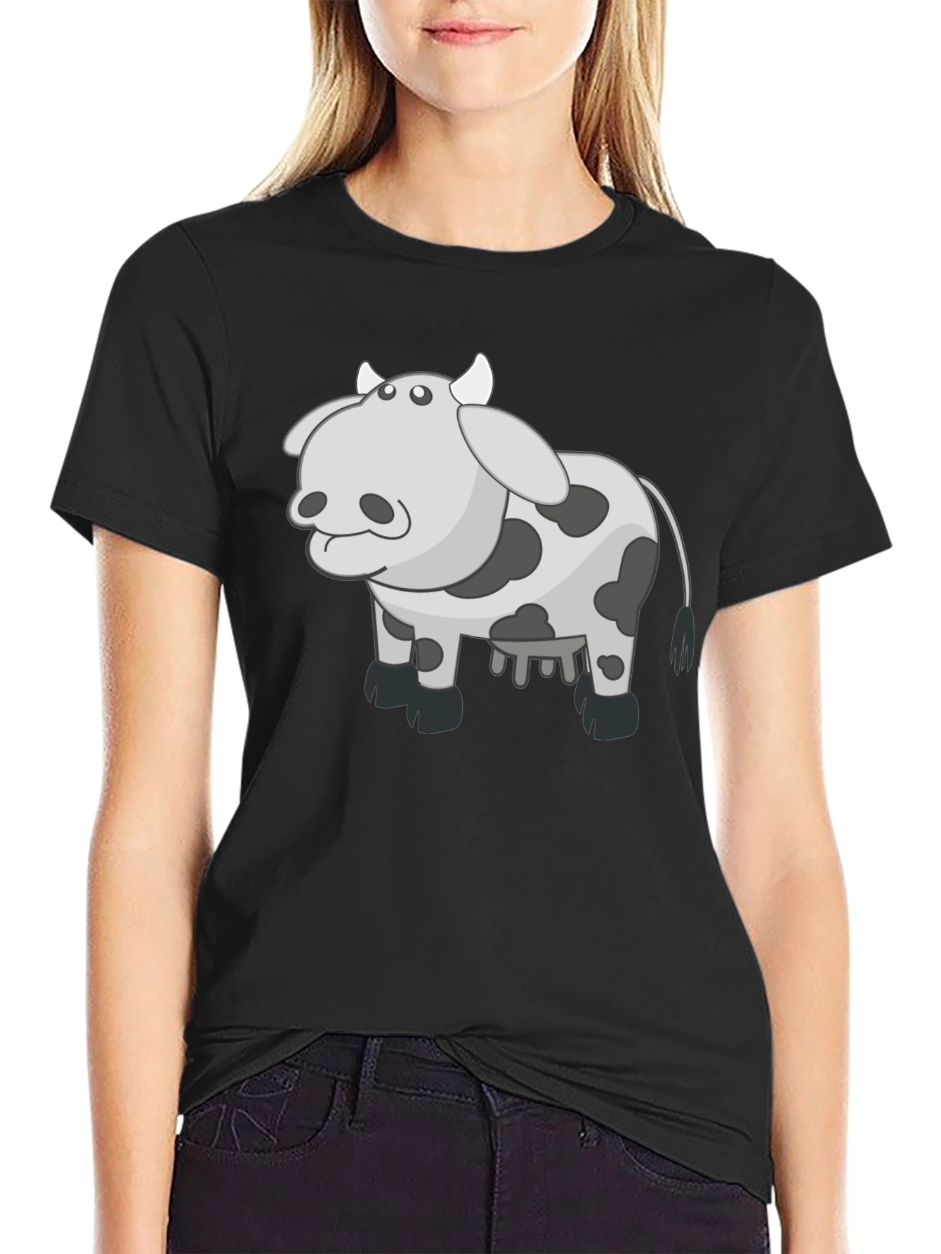 Black Cow Graphic Tee - Black T-Shirt view 2