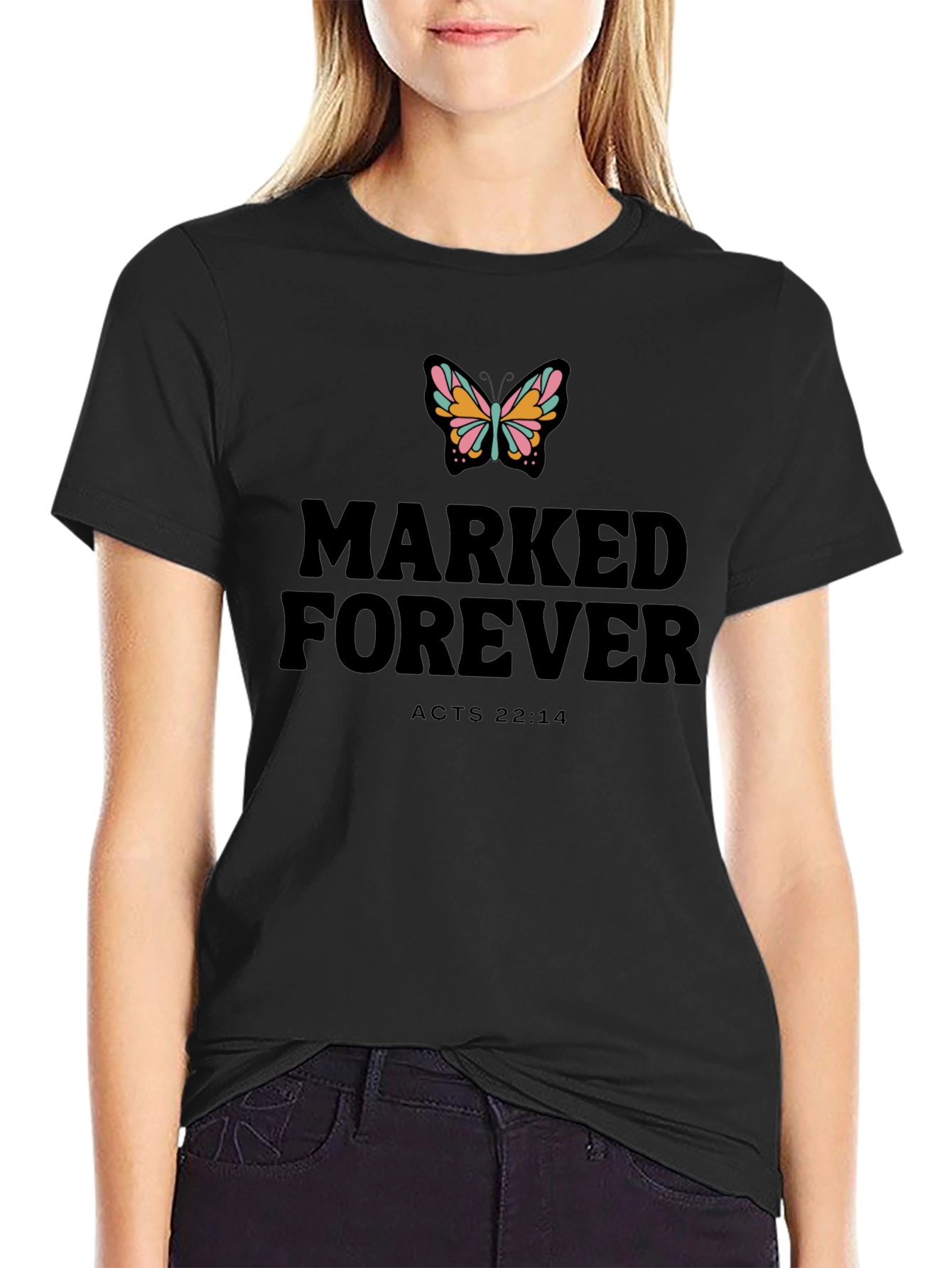 Black Marked Forever T-Shirt view 2