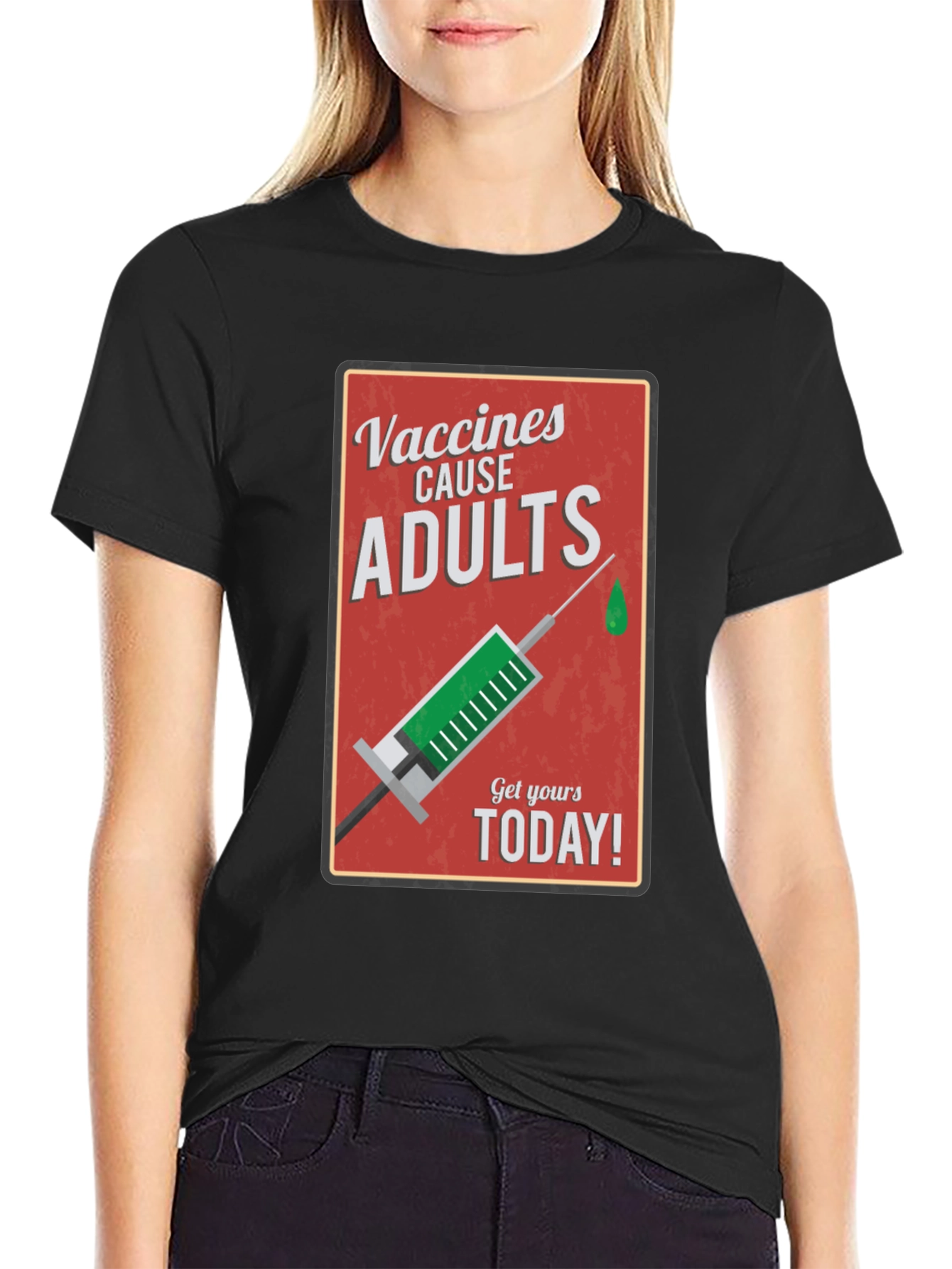 Black Vaccines Cause Adults T-Shirt view 2