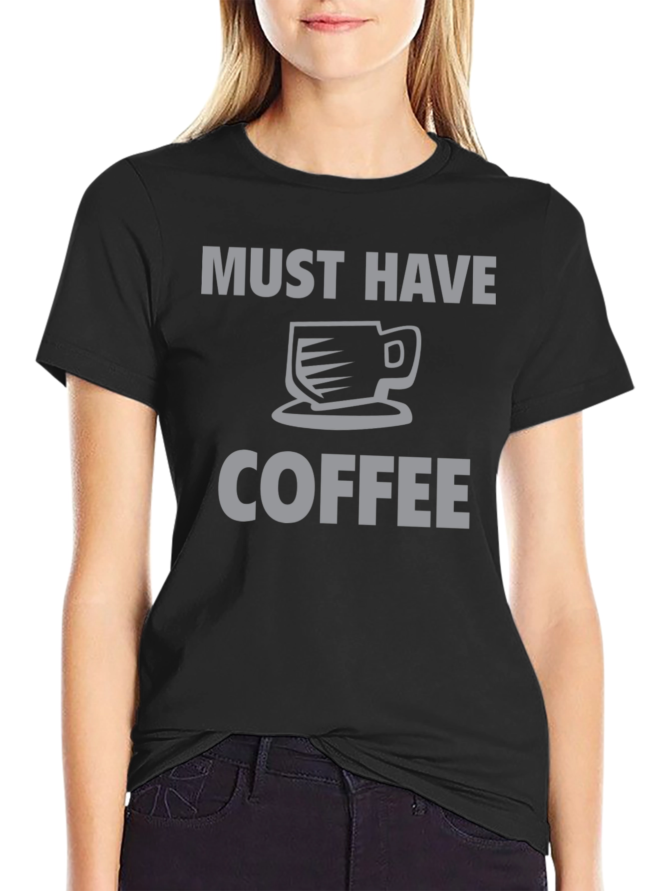 Black Must Have Coffee Graphic Tee - Black view 2