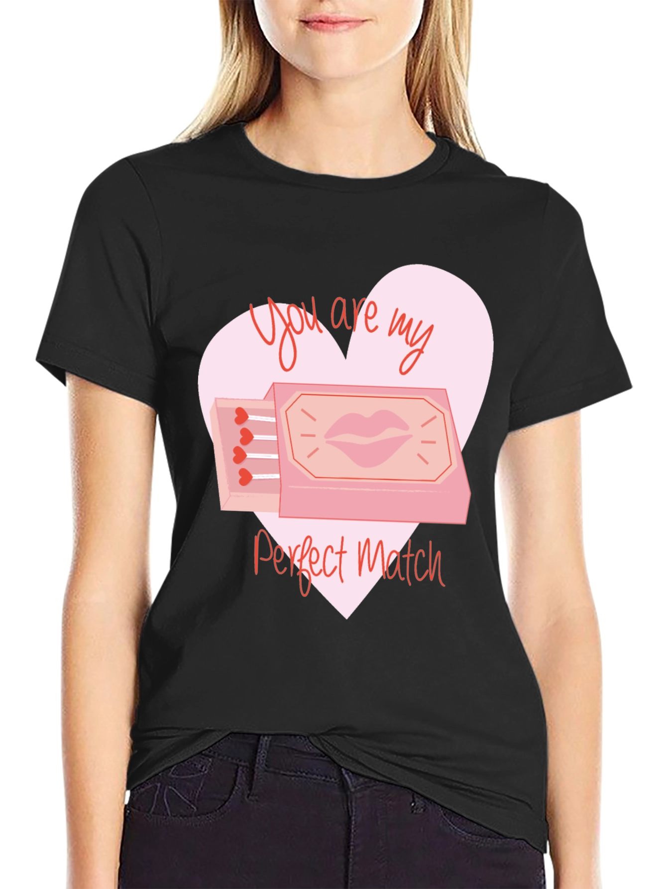 Black Perfect Match Graphic T-Shirt - Valentine's Day view 2