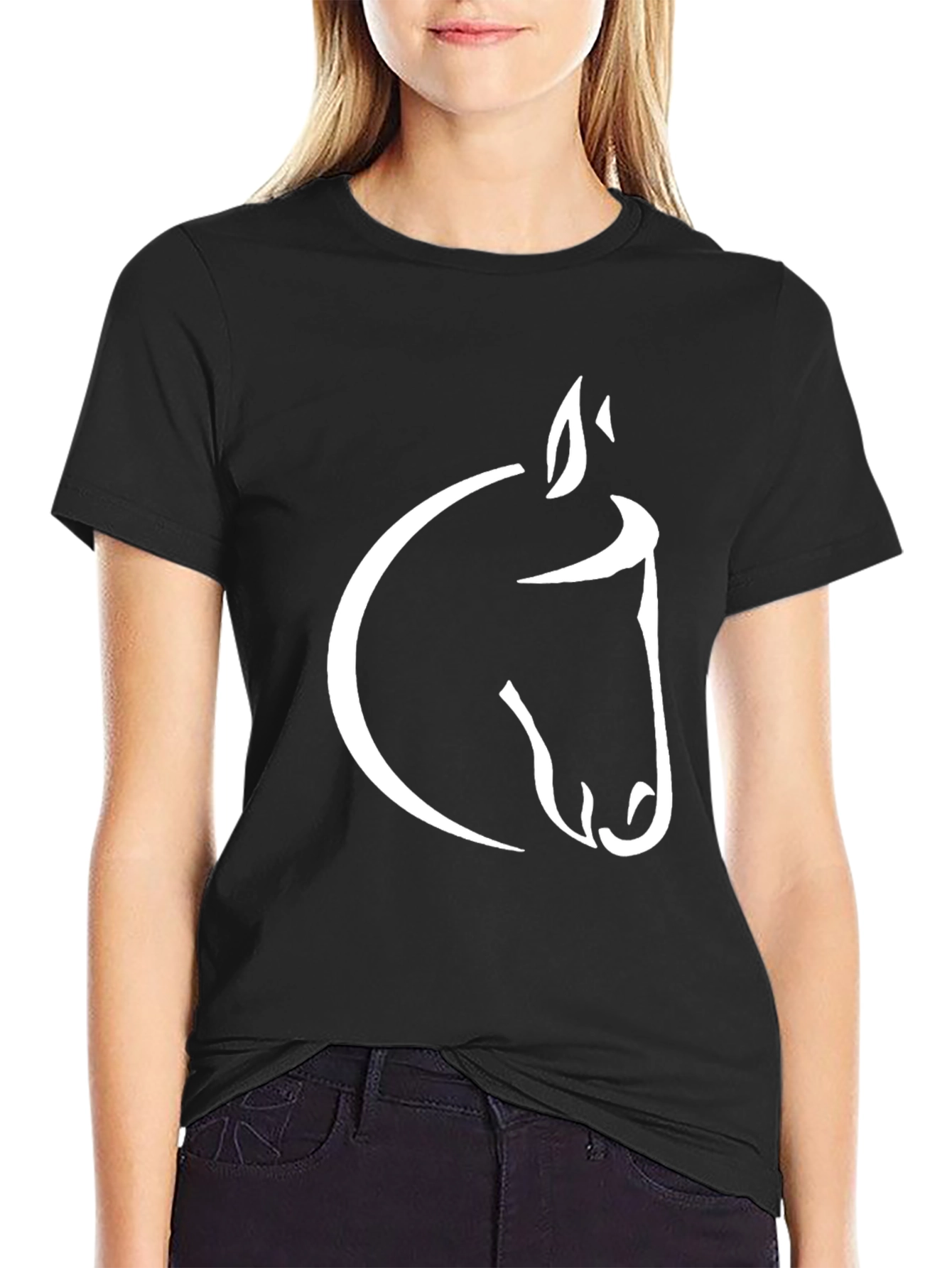Black Black Horse Graphic Tee - Stylish Men's T-Shirt view 2