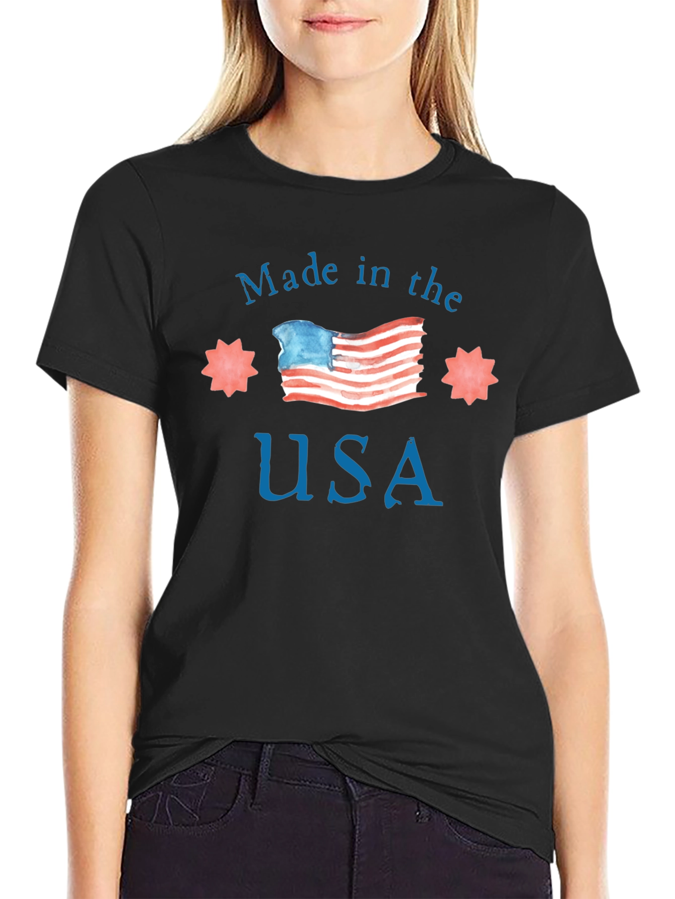 Black Made in USA Graphic Tee - Patriotic T-Shirt view 2
