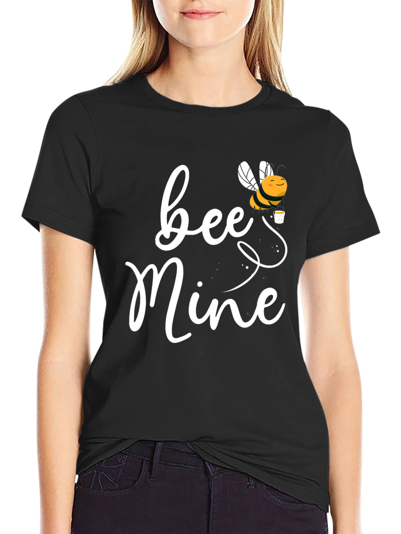 Black Bee Mine Graphic Tee - Valentine's Day Gift view 2